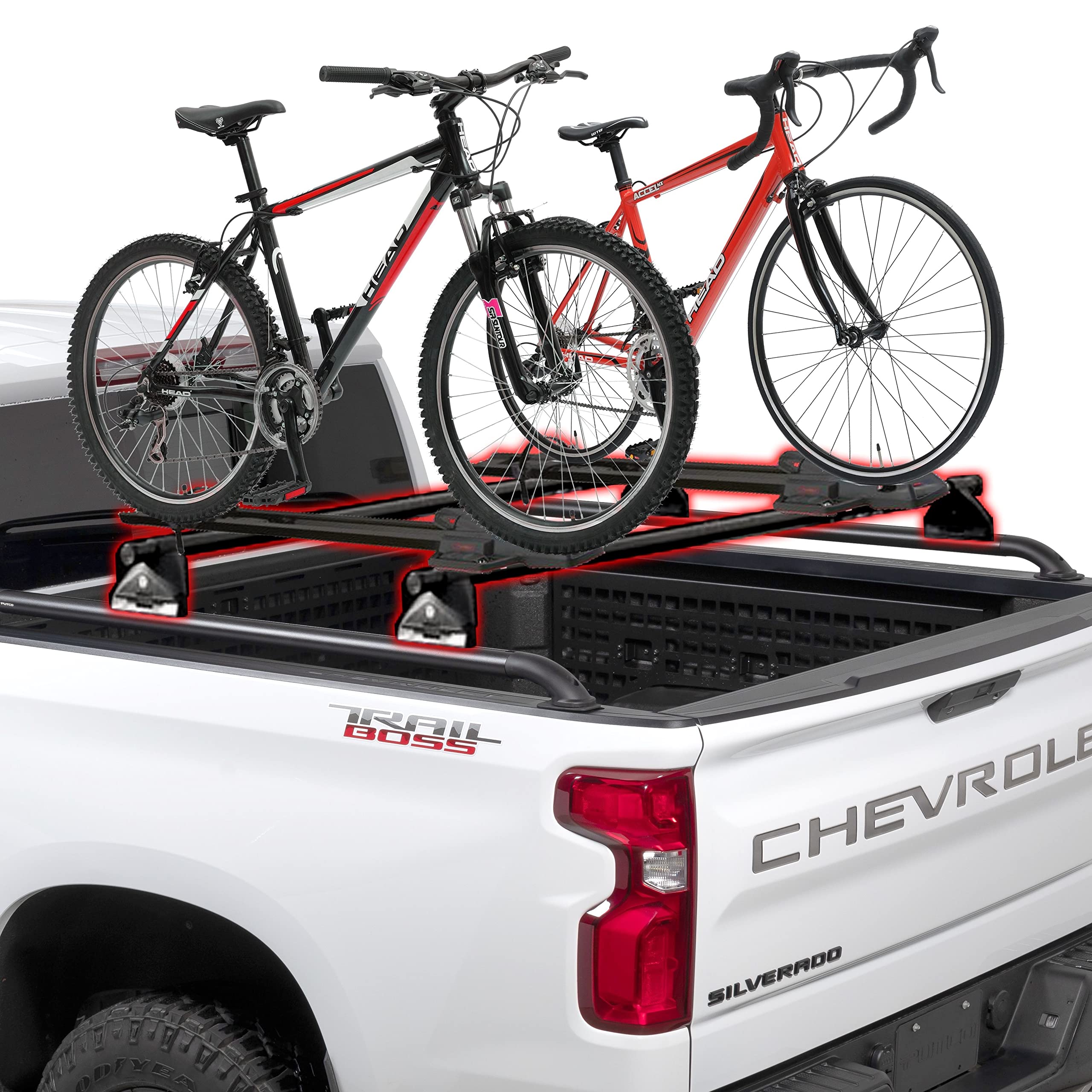 Putco T-Slot Black Locker Side Bed Rails for 2017-2025 Ford Super Duty F-250 & F-350 (6'9