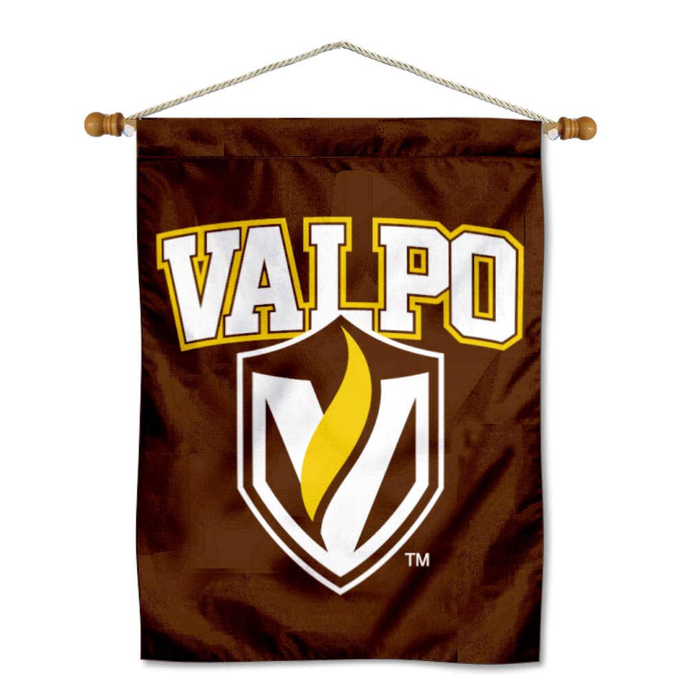 Valparaiso Crusaders House Flag with Wood Banner Pole Set - Durable Outdoor College Sports Decor for Game Day & Tailgating