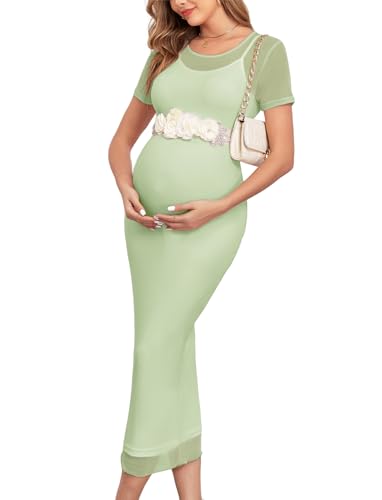 Short Sleeves, Sage Green(without Belt)