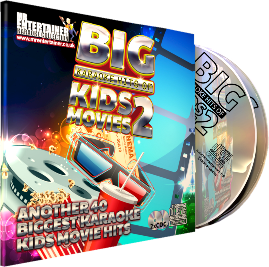 Mr Entertainer Big Karaoke Hits of Kids Movies Vol. 2 - Children's Sing-Along Songs from Popular Animated Films | Perfect for Birthday Parties, Family Gatherings & Kids' Karaoke Nights