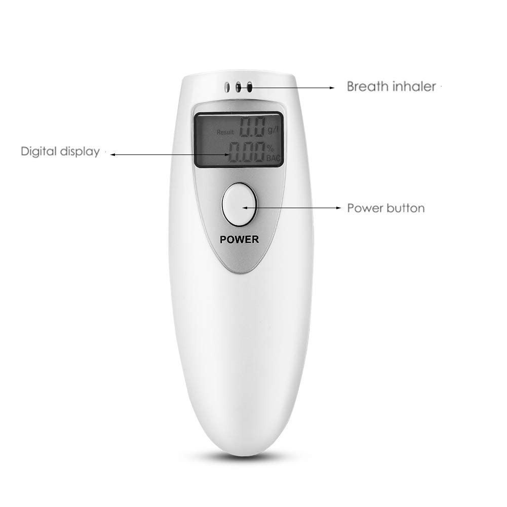 **Portable Digital Breathalyzer with LED Screen - Accurate Alcohol Tester for Drivers, Personal & Home Use - Compact & Ultra-Light for Bars, Parties & Road Safety**