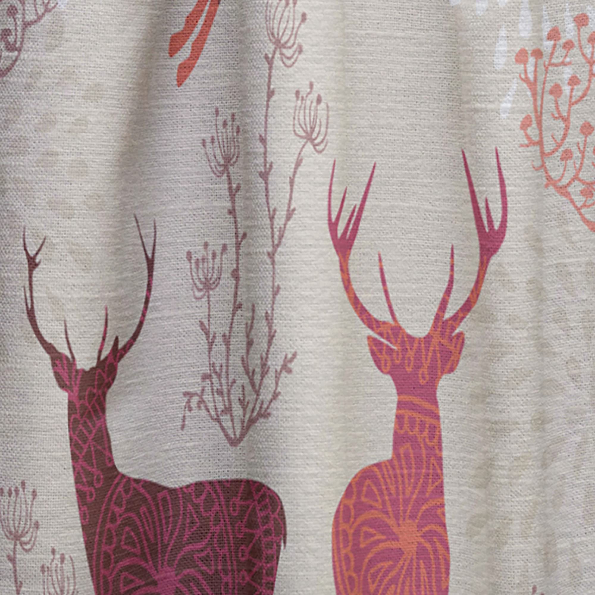 DesignQ Thermal Insulated Christmas Deer Pattern Curtains - Single Panel 52x108 - Perfect for Bedroom & Living Room Decor During Holidays