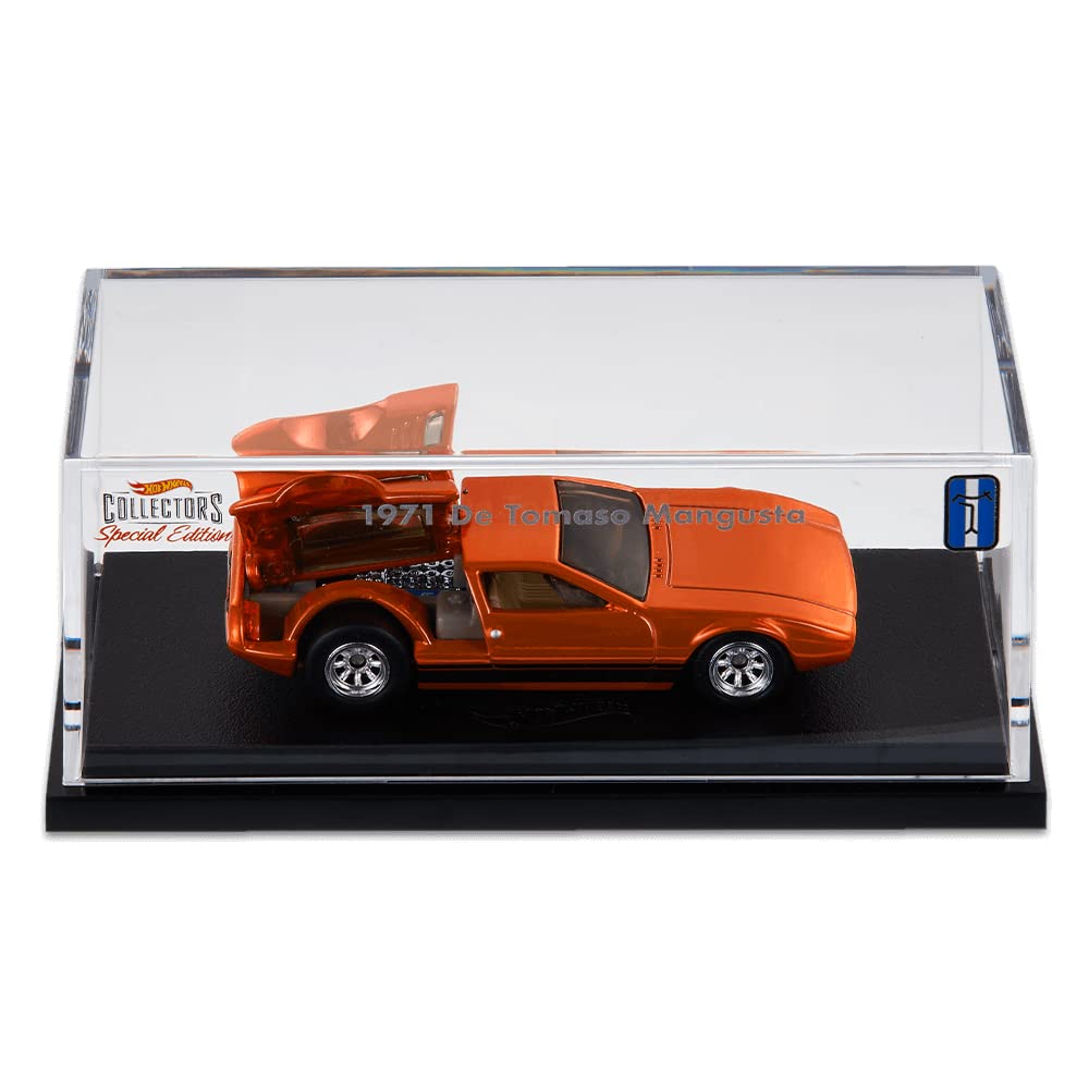 Hot Wheels 1971 De Tomaso Mangusta RLC Special Edition Diecast Car - Burnt Orange Collectible Model for Adults & Kids - Perfect for Display, Gifts, and Racing Collections