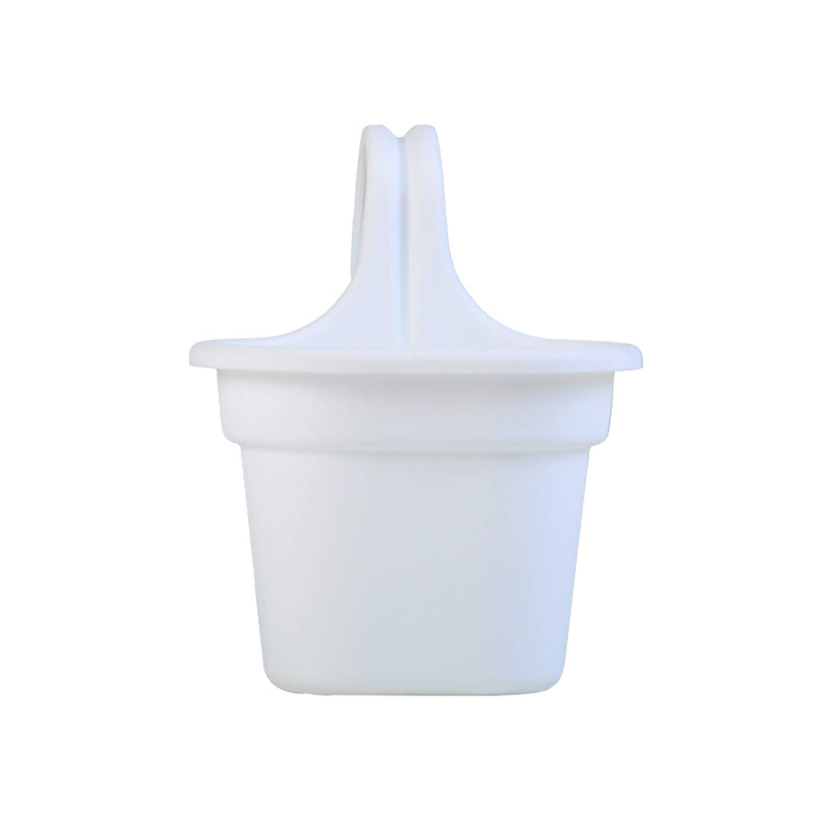 D-GROEE Hanging Flower Pots - Lightweight Portable Hanging Planters with Hooks for Indoor/Outdoor Plants - Perfect for Balcony, Garden, Patio, and Home Decor (White)
