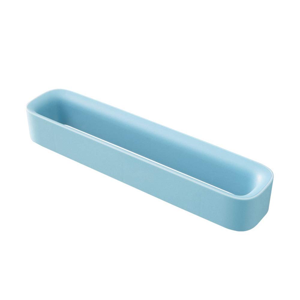 LCM Organizer Strong Adhesive Wall-Mounted Shoe Rack - Space Saving Bathroom Shoe Holder with Powerful Sticky Backing (Blue) - Perfect for Small Apartments, Dorm Rooms & Closet Organization