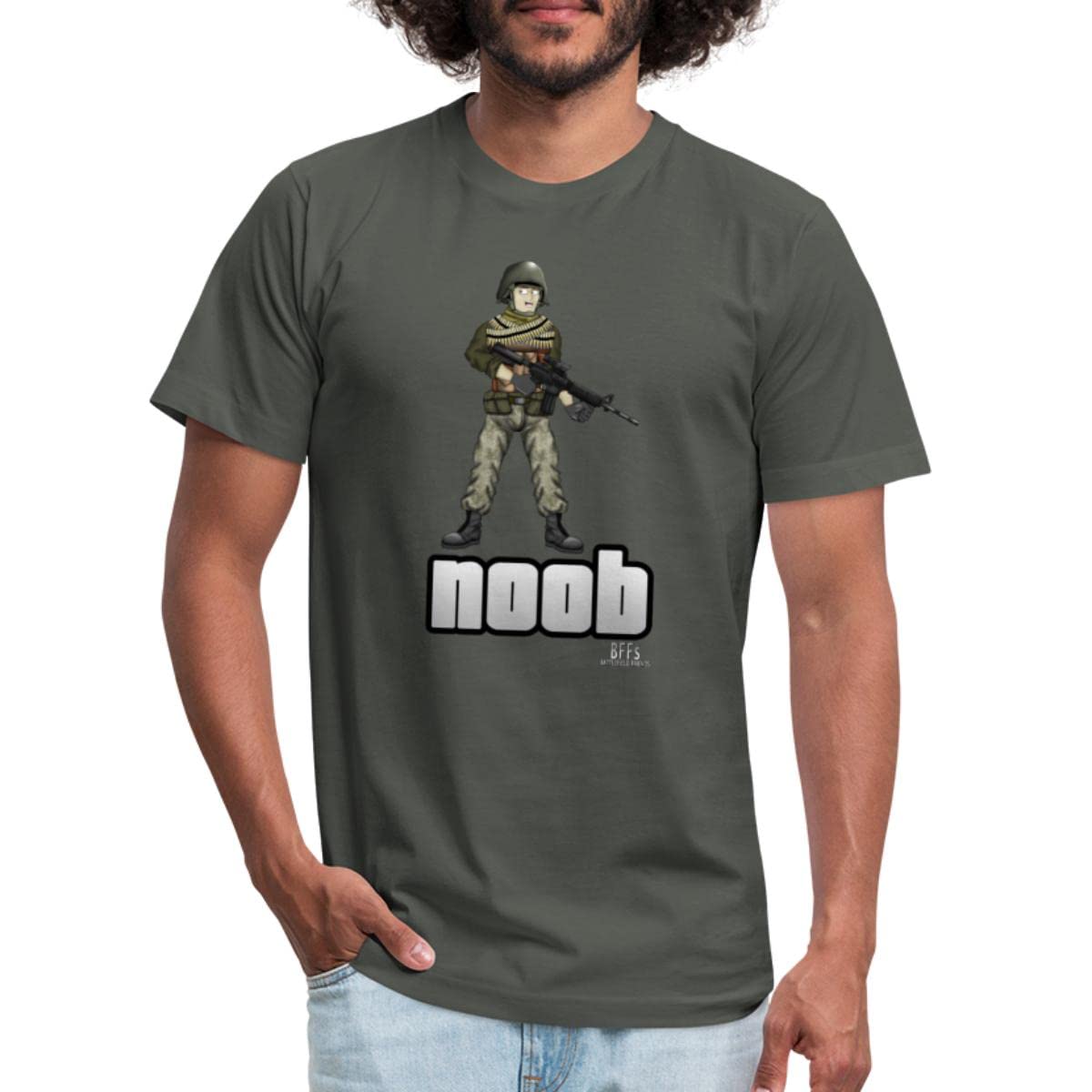 Battlefield Friends Noob Men's Jersey T-Shirt | Gaming Tee for FPS Fans | Perfect for Cosplay, Gaming Events & Casual Wear
