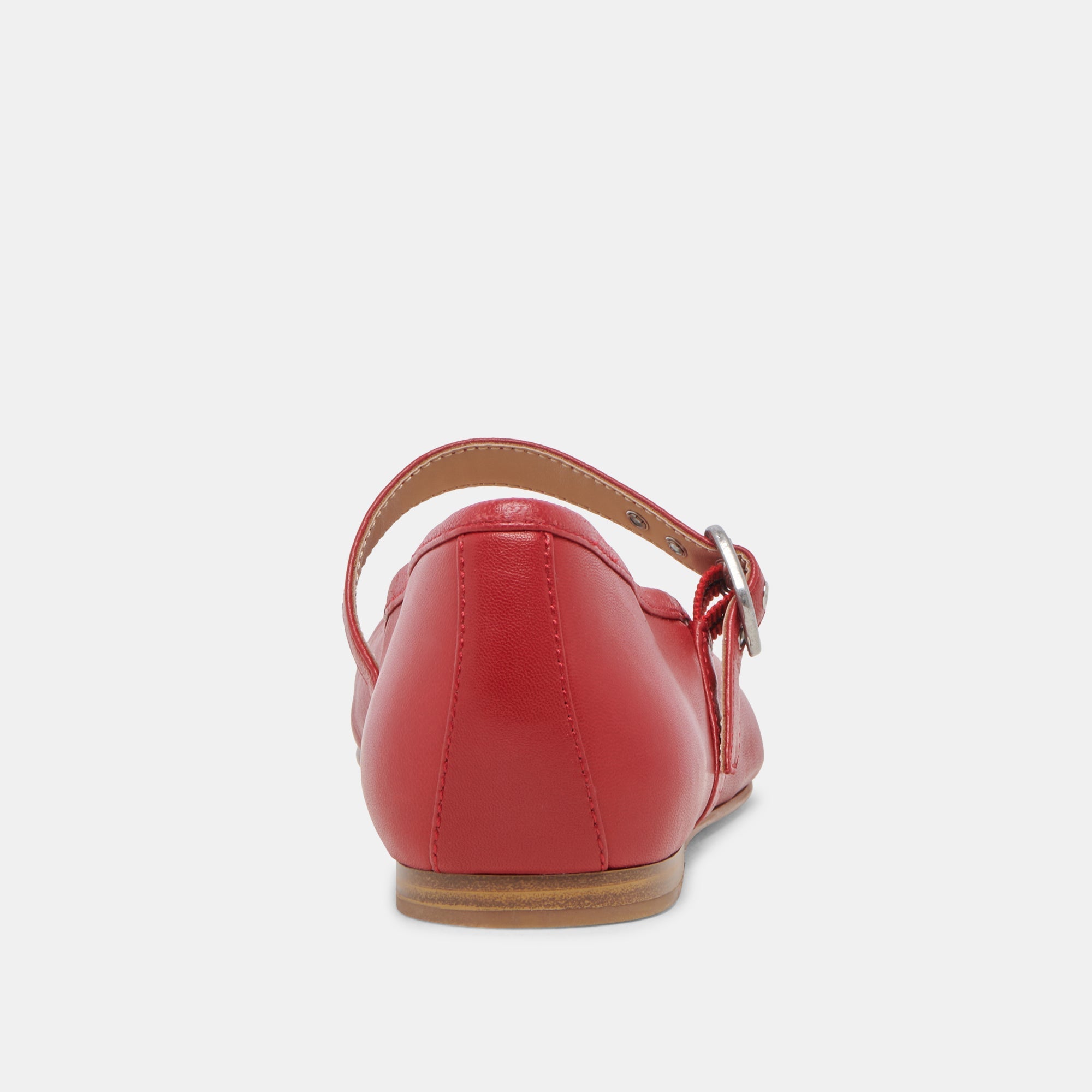 RODNI Women's Red Leather Ballet Flats - Comfortable & Stylish Shoes for Work, Casual Wear & Dance