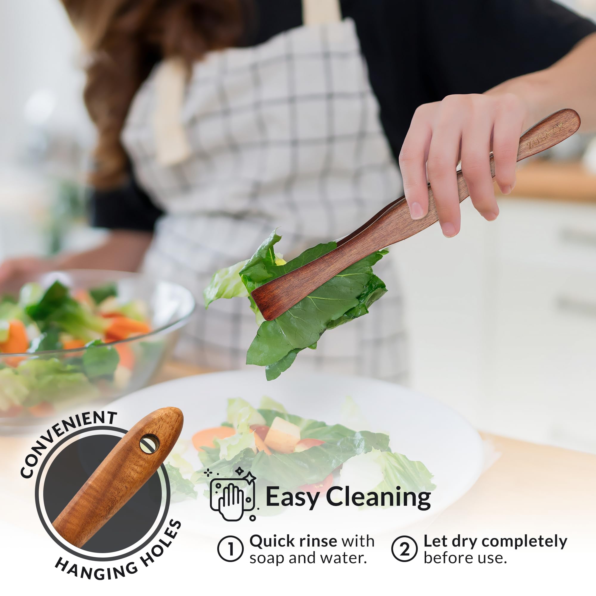 Premium 30-Piece Teak Wooden Kitchen Utensil Set with Gift Box - Natural Non-Stick Cooking Spoons & Tools - Ergonomic Grip for Comfortable Use - Perfect for Home Chefs, Wedding Gifts & Housewarming Presents