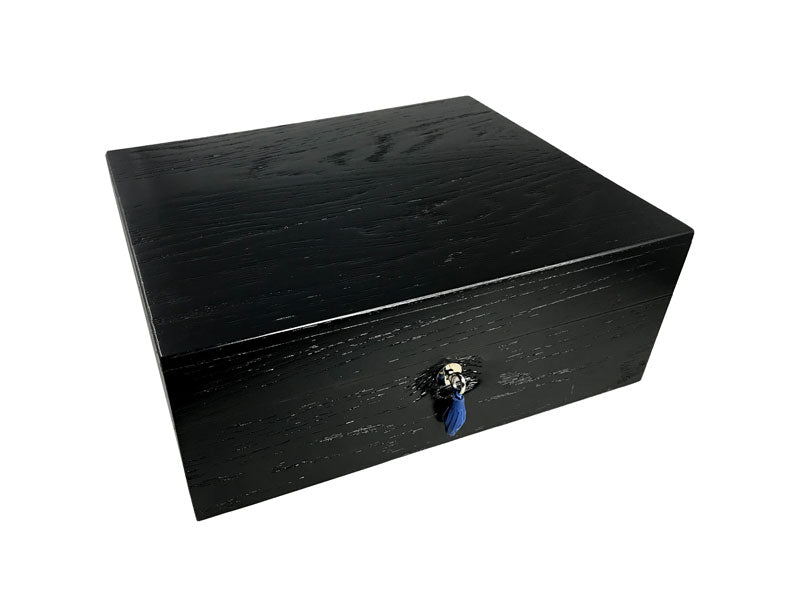 Brizard & Co Premium Airflow Humidor - Black Oak Finish | Ideal for Cigar Storage & Aging | Perfect for Home, Office, or Lounge Use