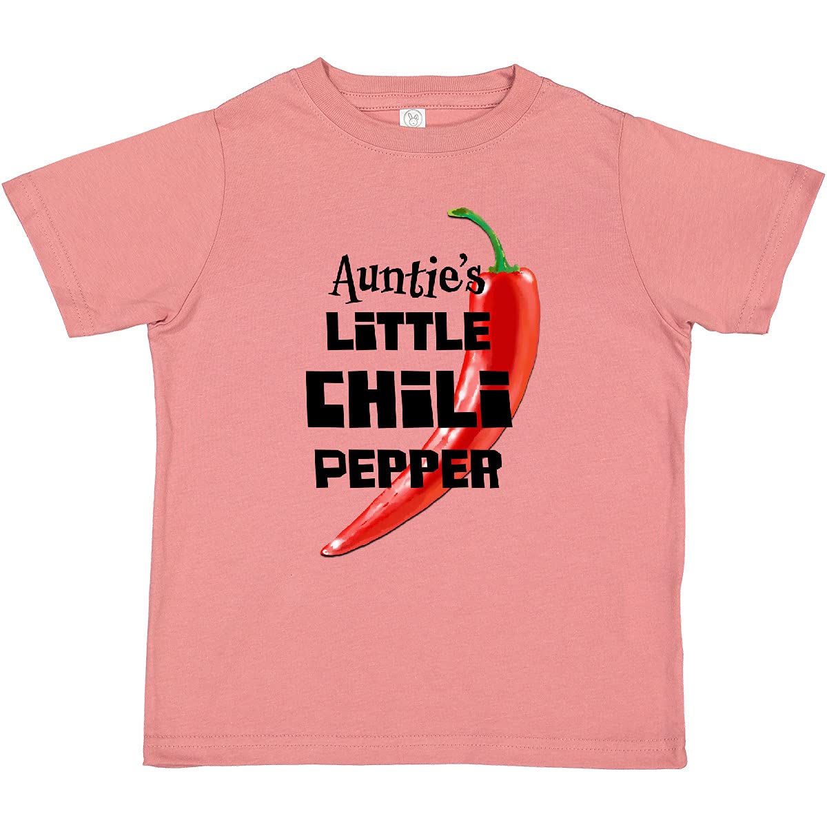 Inktastic Auntie's Little Chili Pepper Toddler T-Shirt - Cute & Funny Baby Clothes for Boys & Girls - Perfect for Playdates, Family Photos & Everyday Wear