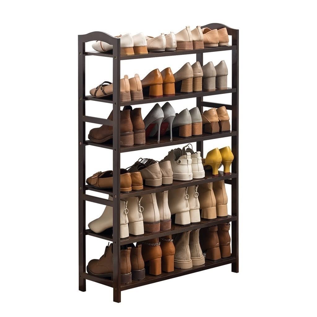 6-Tier Moisture Resistant Shoe Rack for Entryway, Bathroom & Bedroom - Space Saving Storage Organizer for Living Room, Closet & Hallway - Perfect for Small Apartments & Home Organization (Color: A)