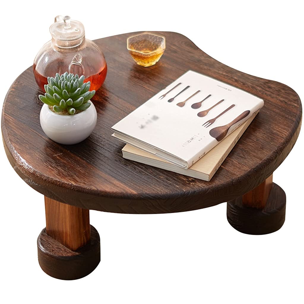 Japanese Coffee Table - Bay Window Zen Tea Low Table, Retro Japanese Small Coffee Table for Home, Simple Tatami Table, Can Be Used as Low Stool - Perfect for Meditation, Tea Ceremony & Small Space Living
