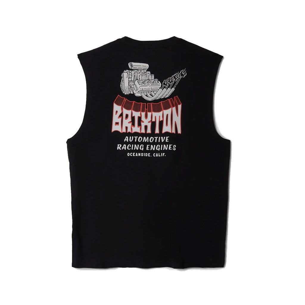 Brixton Horsepower Muscle Tank Top for Men - Black - Gym Workout & Casual Streetwear