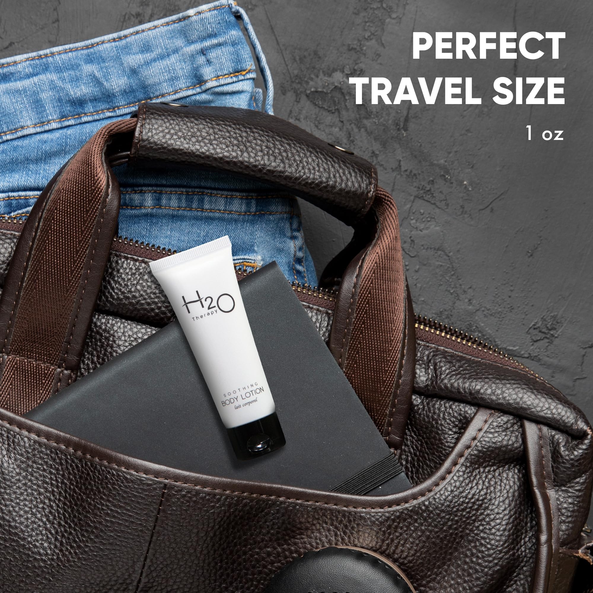 H2O Therapy Body Lotion - Travel Size 1 oz (Pack of 300) - Moisturizing Lotion for Hotels, Hospitality & Personal Use - Perfect for Guests, Travel & Mini Skincare