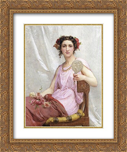 20x24 Gold Ornate Vanity Frame with Double Matted Museum Art Print - Guillaume Seignac Romantic Painting for Living Room & Bedroom Wall Decor