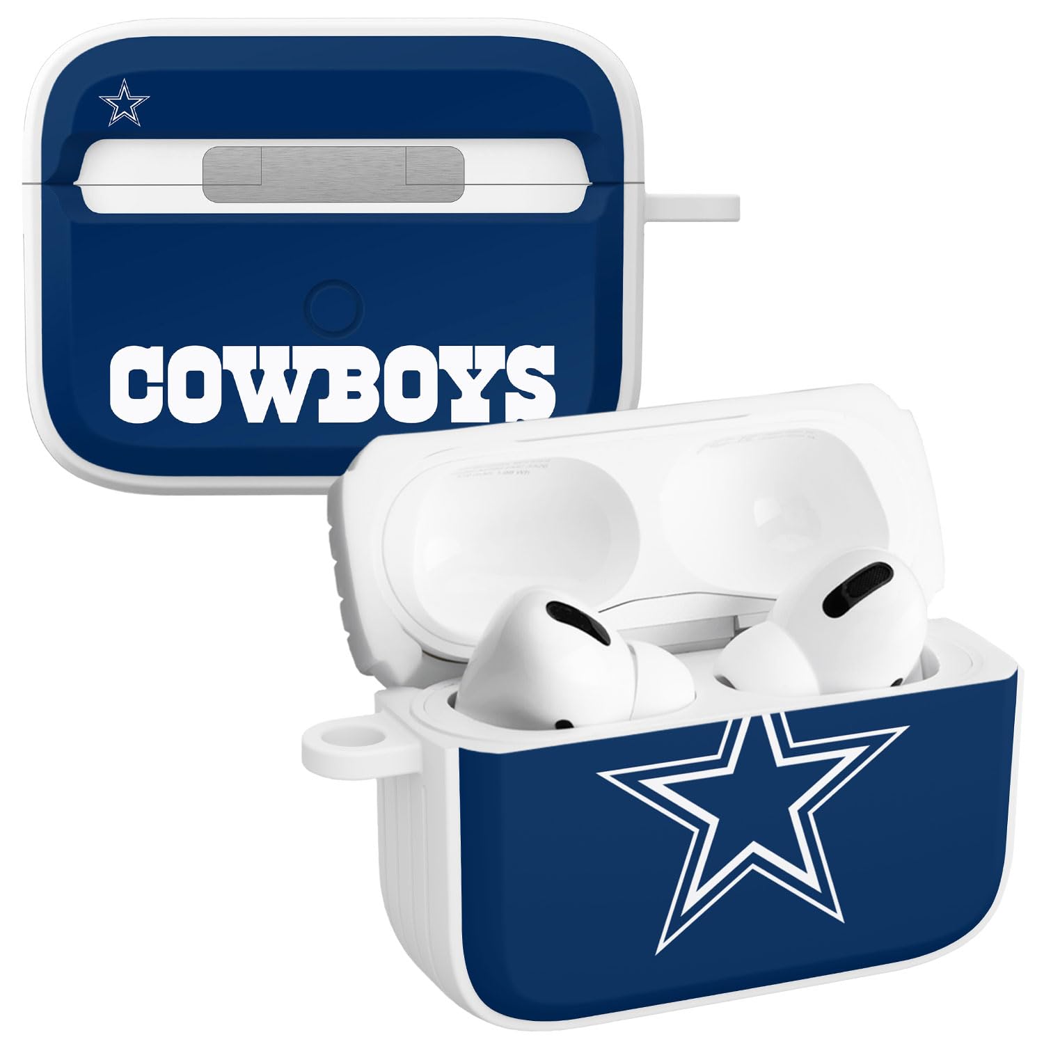 Dallas Cowboys HDX Case Cover Compatible with Apple AirPods Pro 1 & 2 - Officially Licensed NFL Protective Case for Sports Fans & Cowboys Supporters - Perfect for Game Day, Travel, and Everyday Use