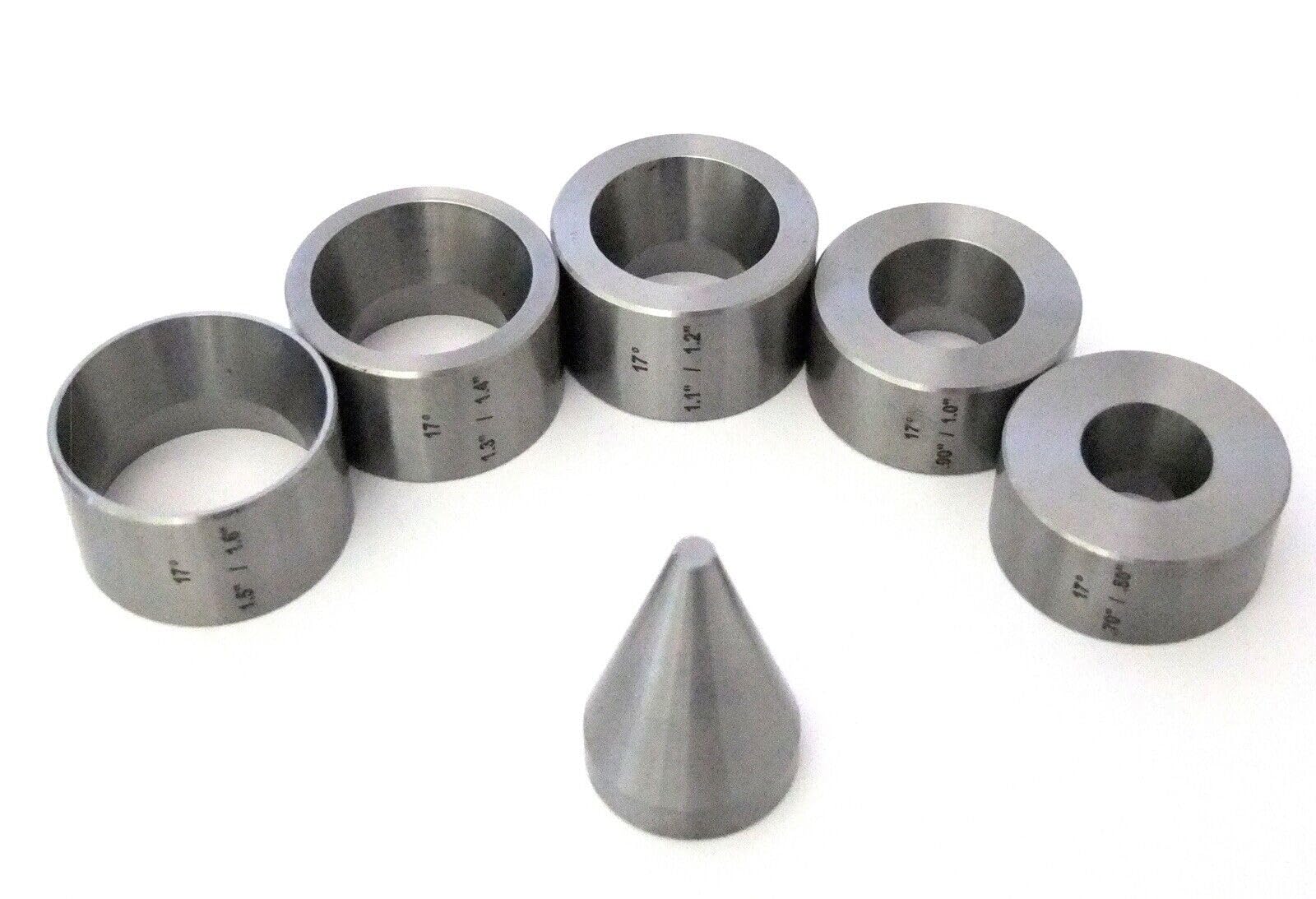 17 Degree 5-Piece Folding Reduction Die Set with Folding Cone - Professional Metalworking Tools for Jewelry Making, Blacksmithing & DIY Metal Crafts
