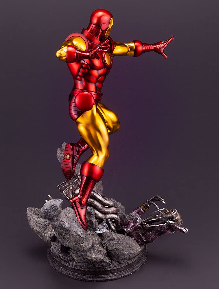 Marvel Avengers Iron Man FIN Art Statue Collectible Figure - Premium Superhero Home Decor for Marvel Fans & Collectors | Perfect for Display Shelf, Office Desk, or Gift for Comic Lovers