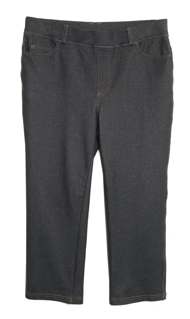 LA CERA Women's Stretch Knit Denim Capri Pants - Comfortable Mid-Length Jeans for Casual Wear, Travel & Summer Outfits