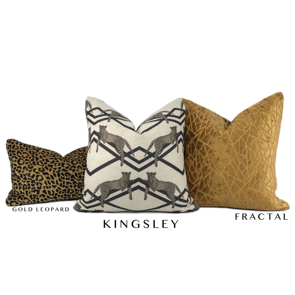 Kingsley Black Beige Leopard Print Pillow Cover - Stylish Decorative Throw Pillow Case for Sofa, Bed & Home Decor