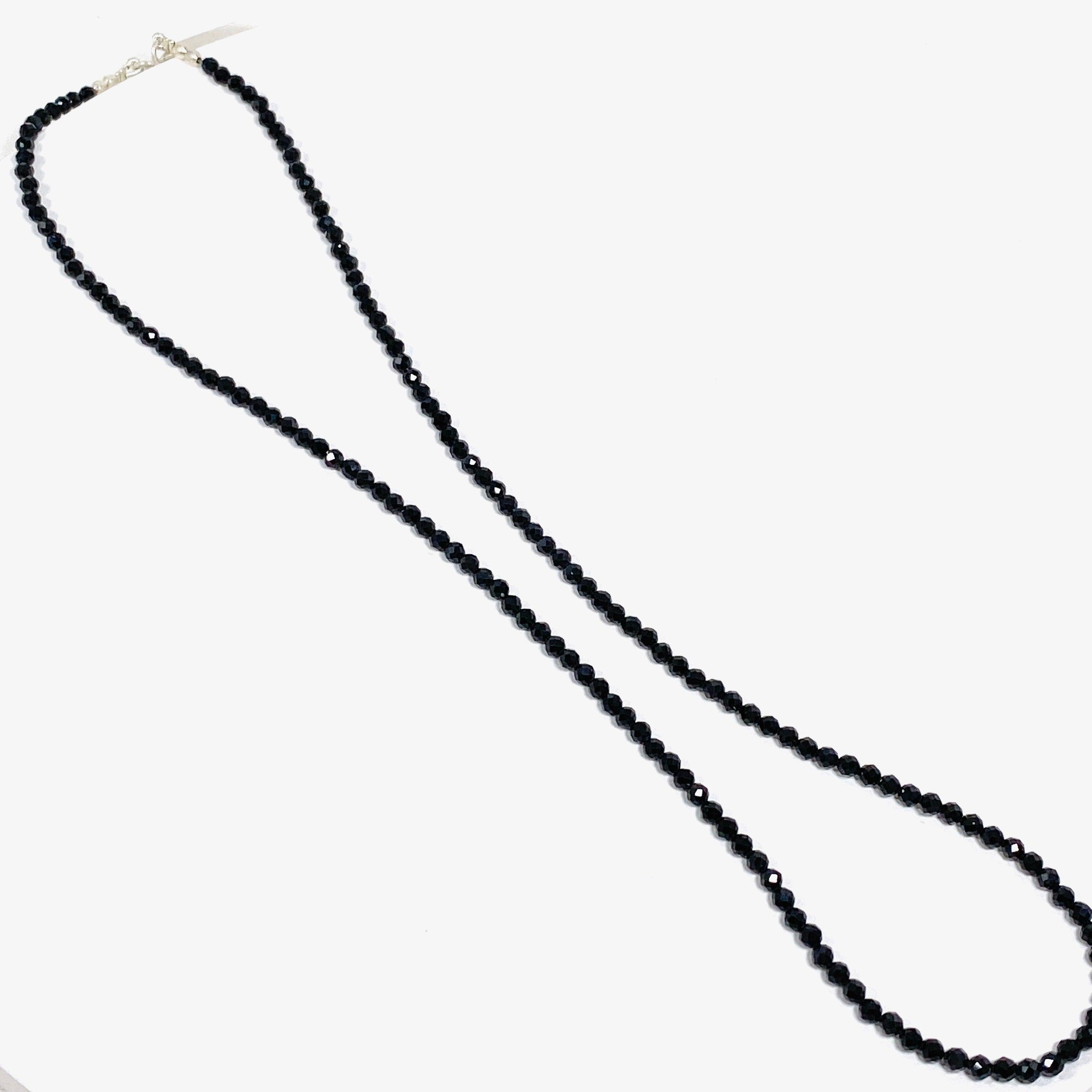 Black Spinel Micro Bead Necklace - Elegant Handmade Jewelry for Women, Perfect for Parties, Weddings & Everyday Wear