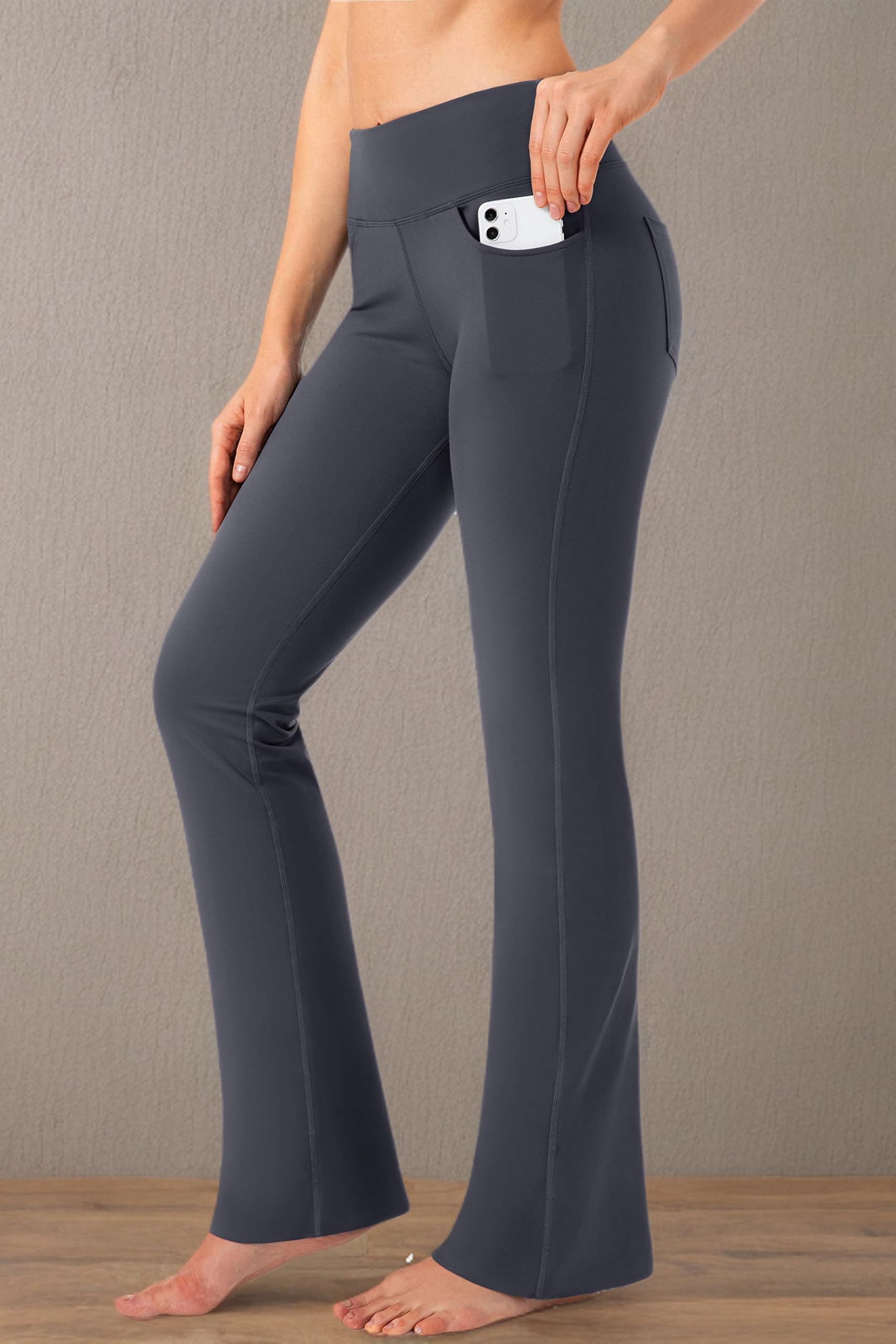 Gradual Women's High Waist Yoga Pants with 4 Pockets - Bootcut Work Dress Pants for Office, Yoga & Casual Wear