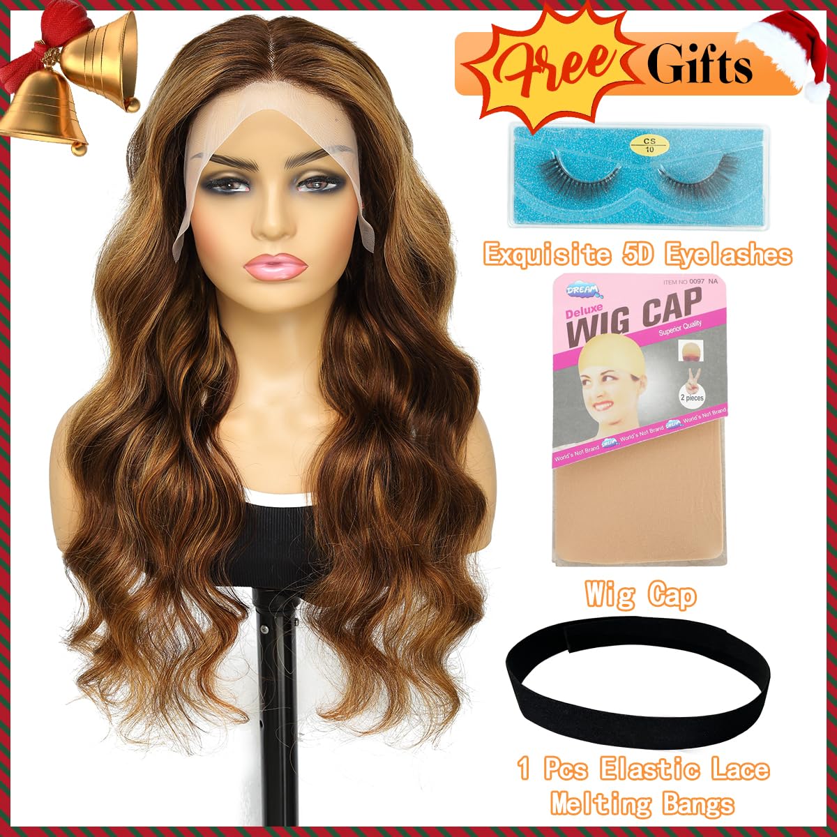 Ombre Lace Front Wig Human Hair 150% Density 13x4 HD Transparent Honey Blonde Body Wave Glueless Wig 24 Inches - Perfect for Daily Wear, Cosplay, and Special Occasions