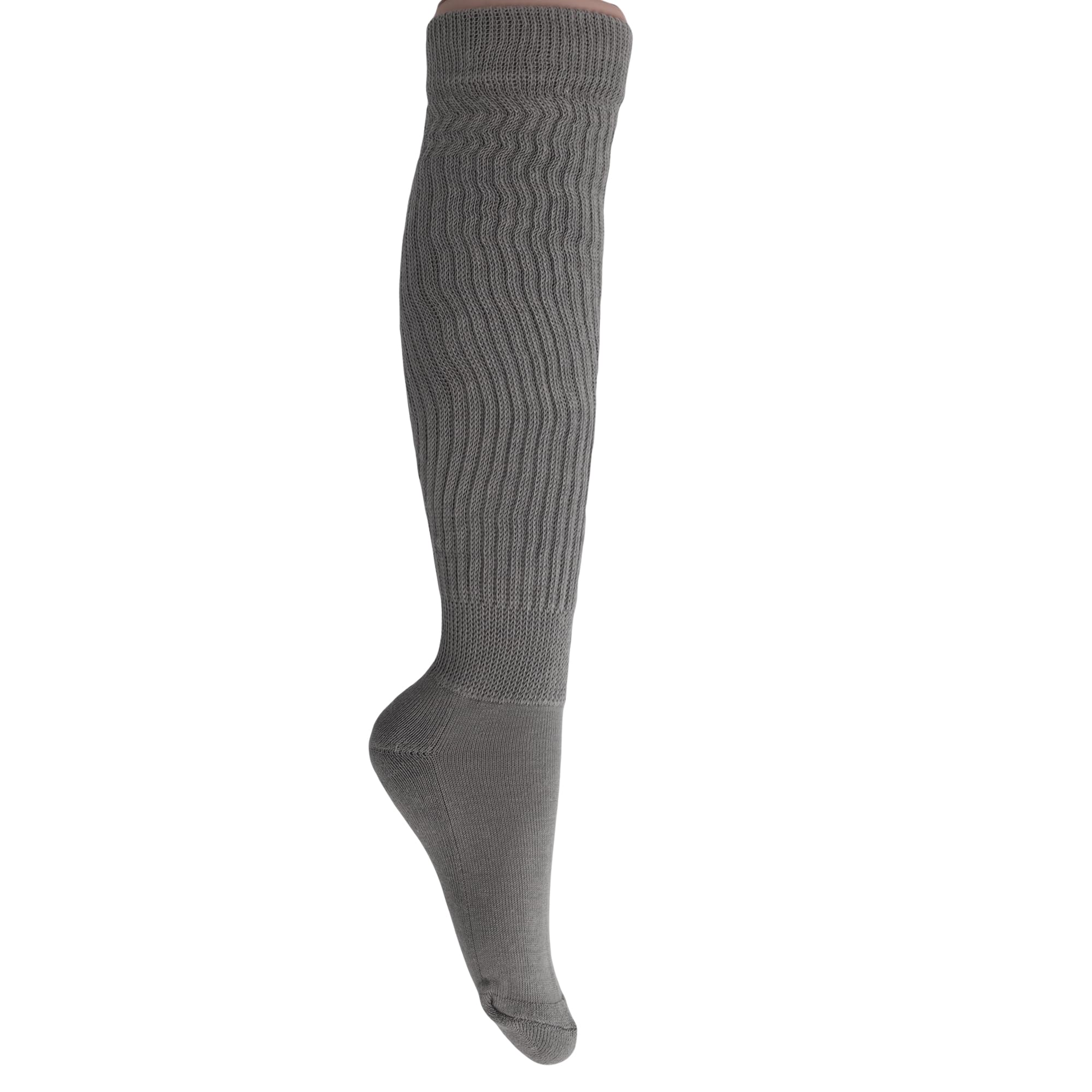 American Made Slouch Socks - Cotton Scrunch Knee High Extra Long Heavy Socks for Women | Cozy Winter Wear, Lounge Socks, Home & Office Comfort