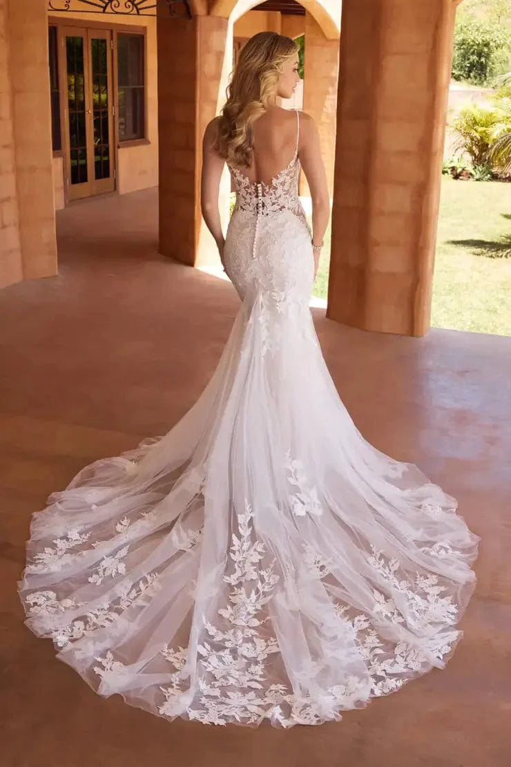 Sophia Tolli Y3127 Ivana Wedding Dress - Elegant Lace Bridal Gown for Church Ceremony & Romantic Outdoor Weddings