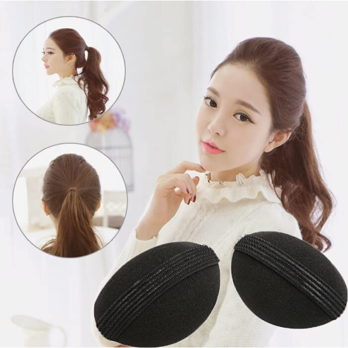 APSAMBR Hair Puff Set of 2 - Oval Shape Hair Styling Tool & Volumizer for Women & Girls - Create Bouncy Puffs & Volume - Perfect for Updos, Ponytails & Special Occasions