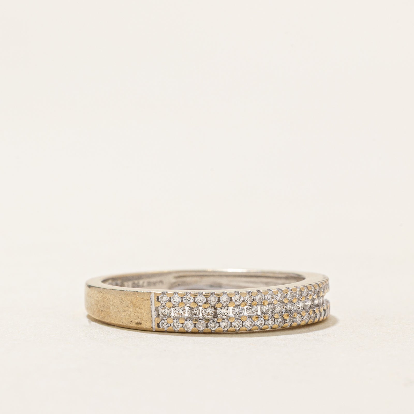 Semi Eternity Multi Row Diamond Wedding Band Ring | 0.23ctw | Size 7.5 | Perfect for Anniversary Gifts, Bridal Jewelry & Special Occasions