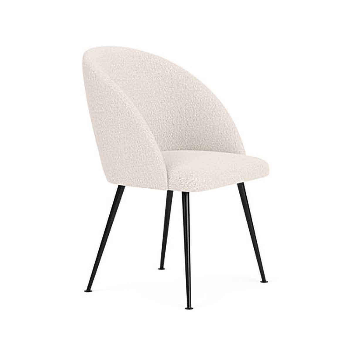 Holly Boucle Dining Chair - Modern Upholstered Accent Chair for Kitchen, Dining Room & Office - Comfortable & Stylish Home Decor