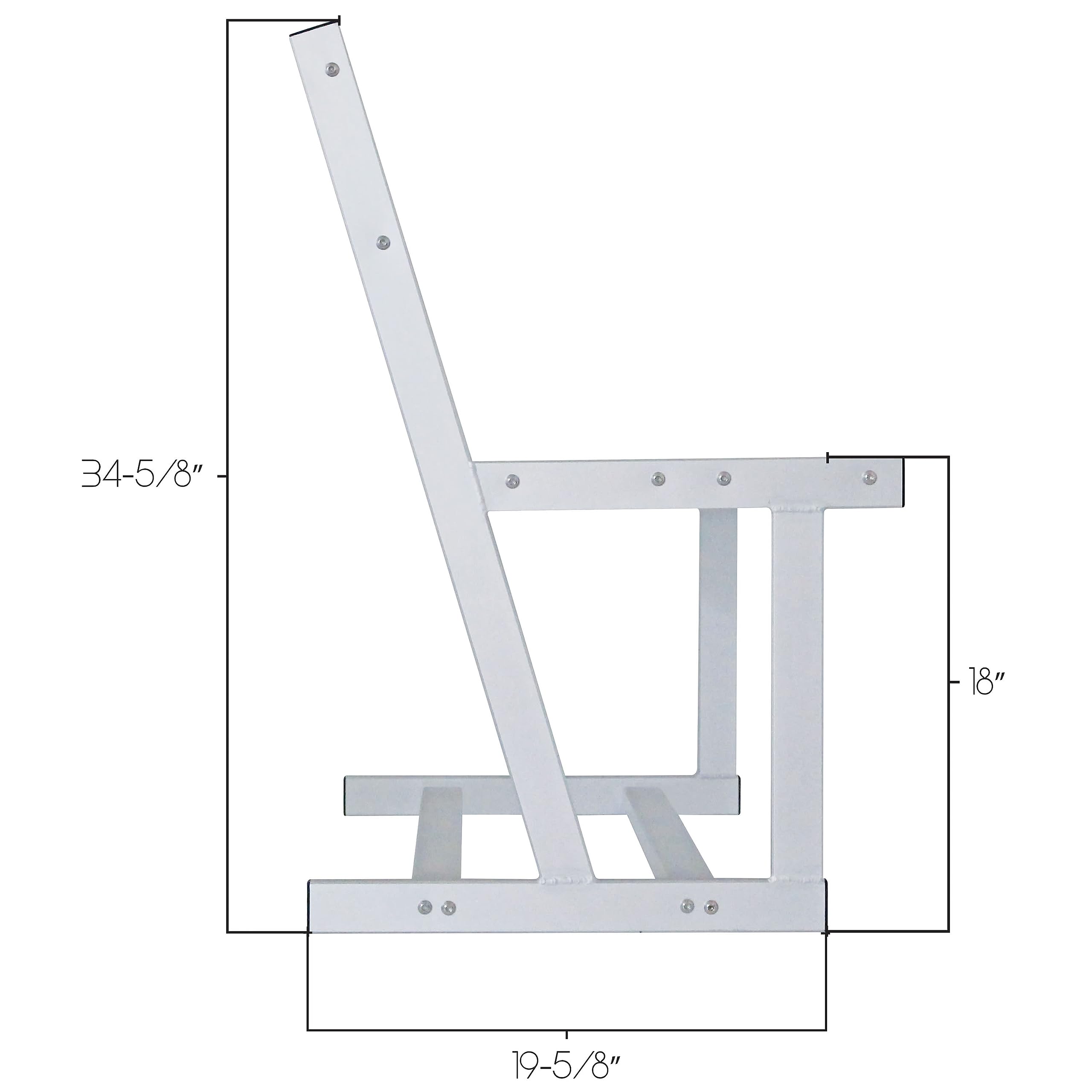 Extreme Max 3006.6641 Universal Aluminum Dock & Patio Bench - Heavy Duty Outdoor Seating for Lakeside, Deck, Garden & Backyard Relaxation