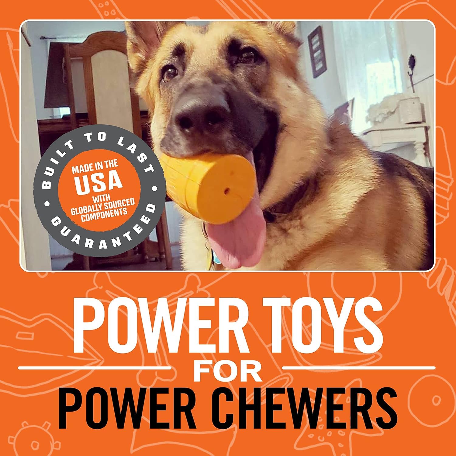 BULLYMAKE Durable Rubber Keg Chew Toy for Aggressive Chewers - Heavy Duty Dog Chewing Toy for Large Breeds | Made in USA | Perfect for Playtime & Teeth Cleaning