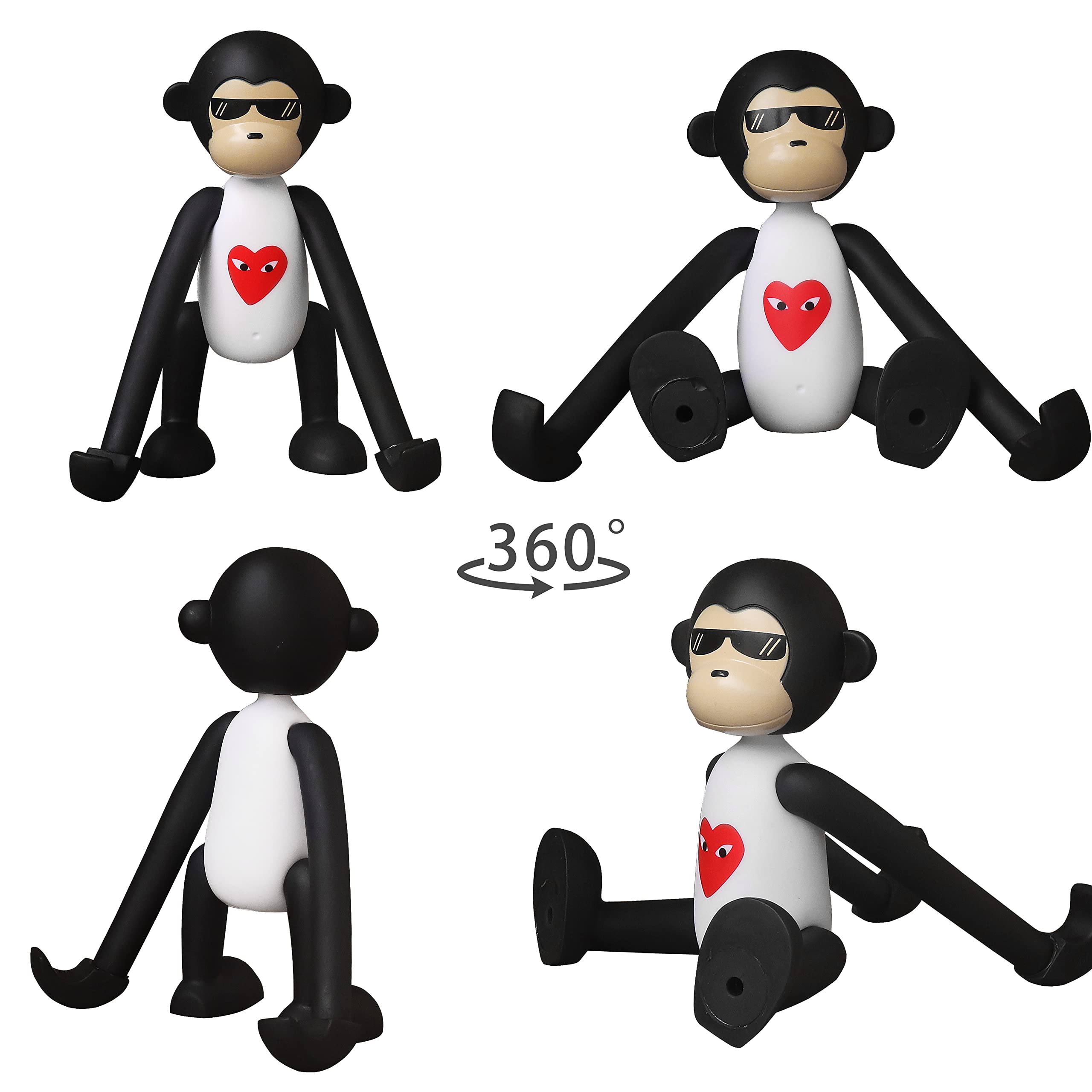 Cute White Monkey Phone Stand Holder for Smartphones & Tablets - Adjustable Desktop Cell Phone Dock for Home Office Decor & Hands-Free Viewing - Perfect for Work, Video Calls, and Entertainment