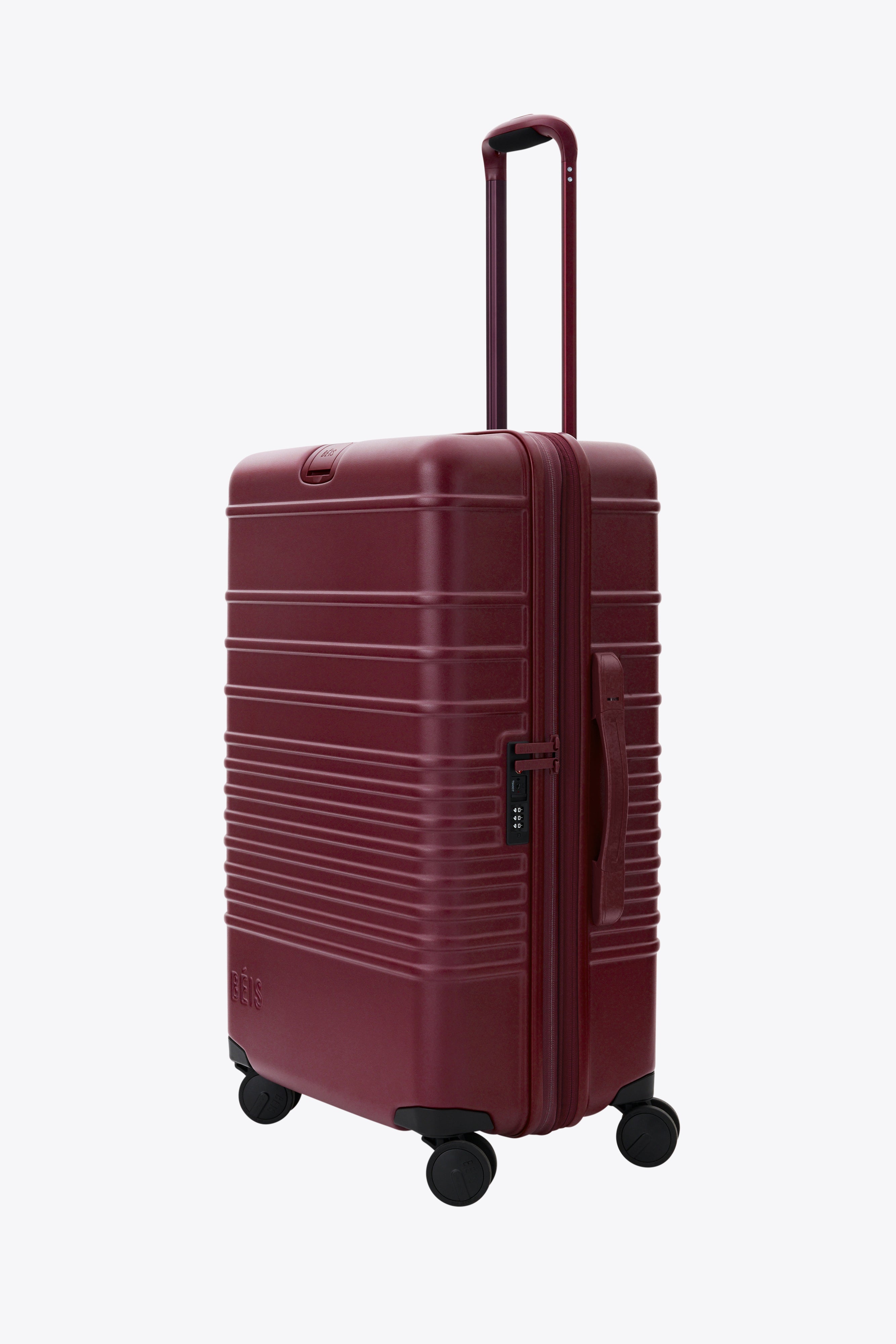 Burgundy Medium Check-In Roller Luggage - Perfect for Air Travel, Business Trips & Weekend Getaways
