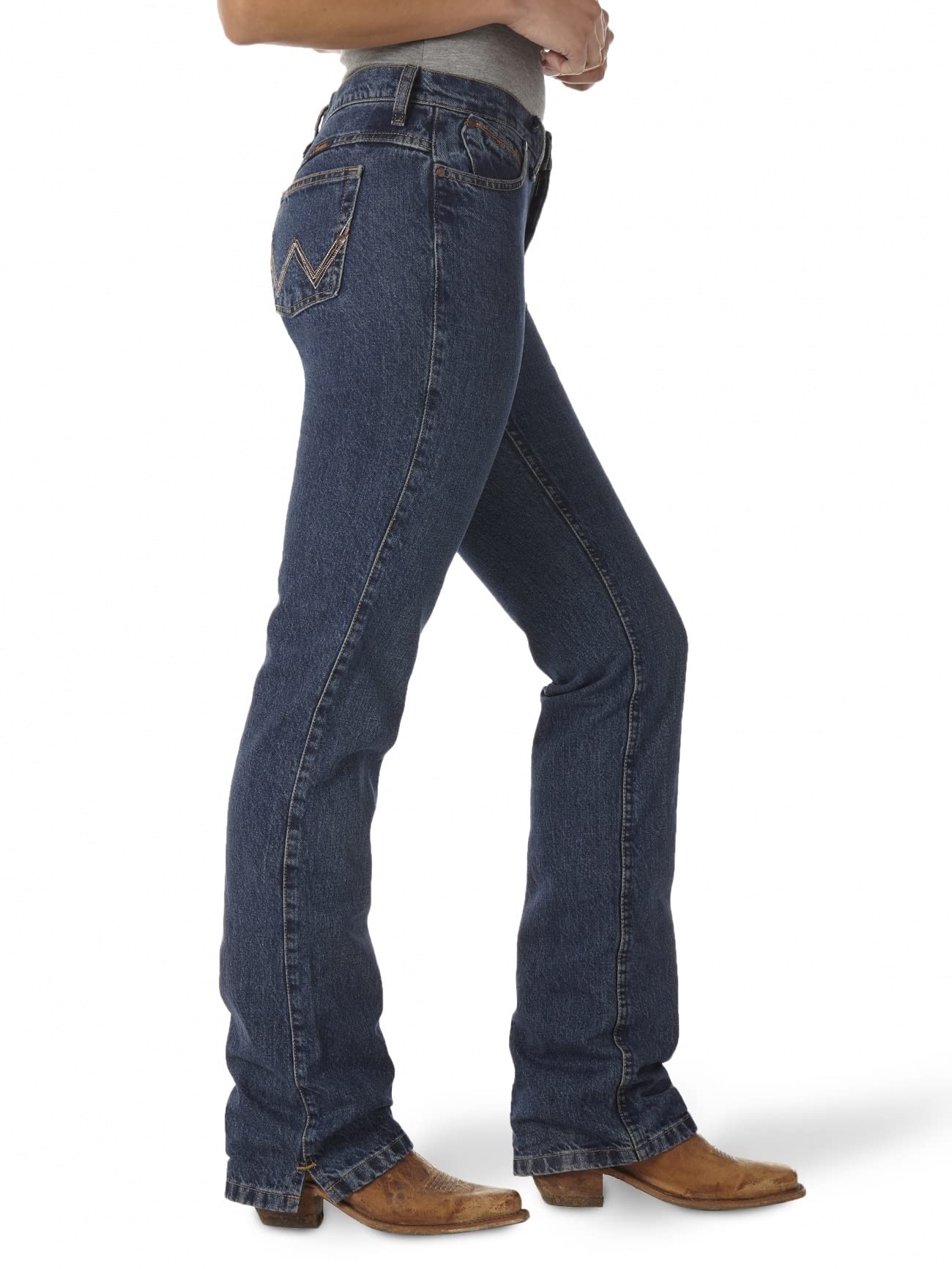Wrangler Women's Mid Rise Cash Vented Hem Ultimate Riding Jeans - Comfortable & Stylish for Horseback Riding, Outdoor Adventures & Casual Wear