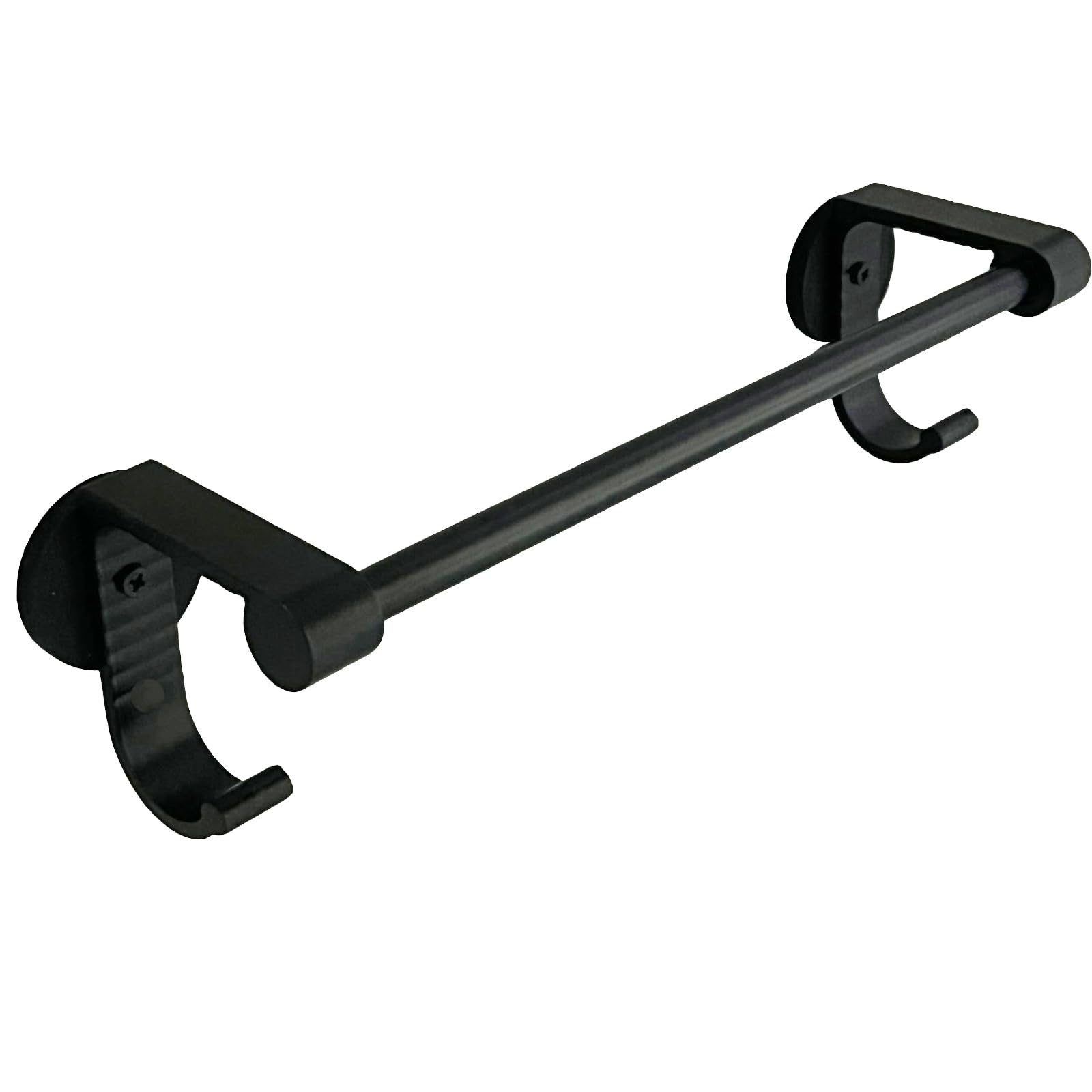Strong Magnetic Towel Bar with 2 Hooks - Kitchen Utensil Organizer for Tongs, Oven Mitts & Dish Towels - Space-Saving Storage for Refrigerator, Stove, Dishwasher & Laundry Room - Perfect for Small Kitchens & RVs (Black)