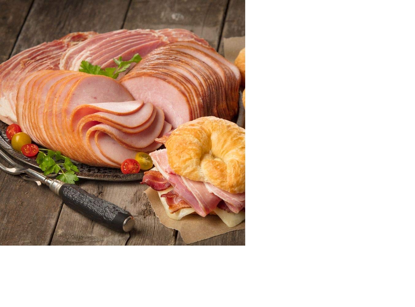 Premium Burgers' Smokehouse Boneless Sliced Gourmet Turkey Breast - 4.5-5.5 lb | All-Natural Smoked Turkey for Sandwiches, Charcuterie Boards & Holiday Meals
