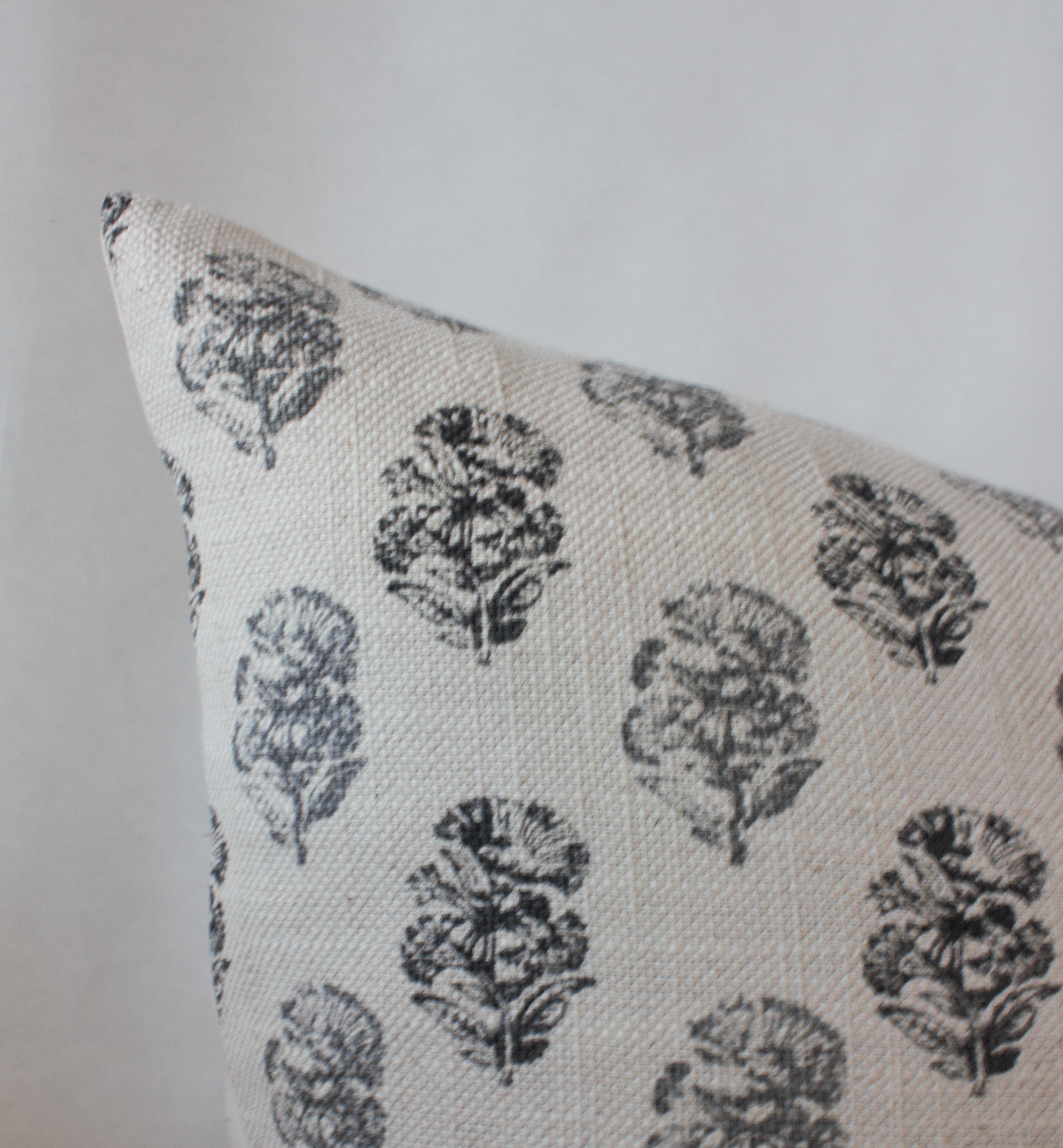 Chara Floral Pillow Cover - Decorative Cushion Case for Sofa, Bed, Living Room - Boho Home Decor Accent - 18x18 Inches - Machine Washable