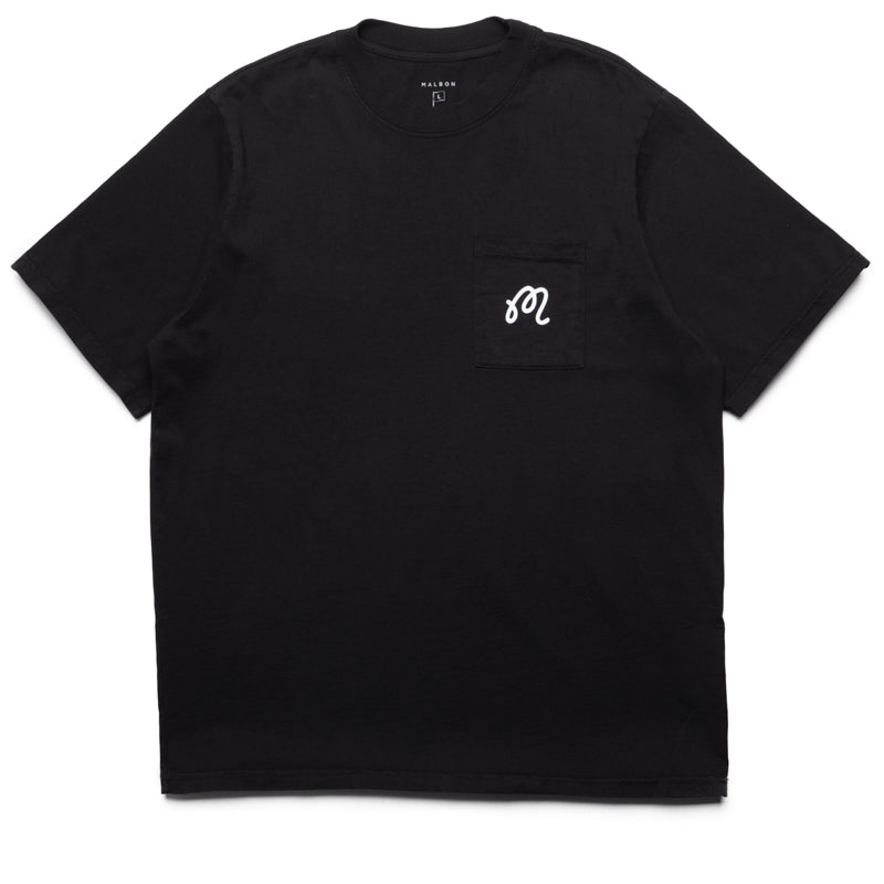 Malbon Golf Follow Thru Pocket Tee - Black | Stylish Men's Golf Shirt with Front Pocket | Perfect for Golfing, Casual Wear & Outdoor Activities