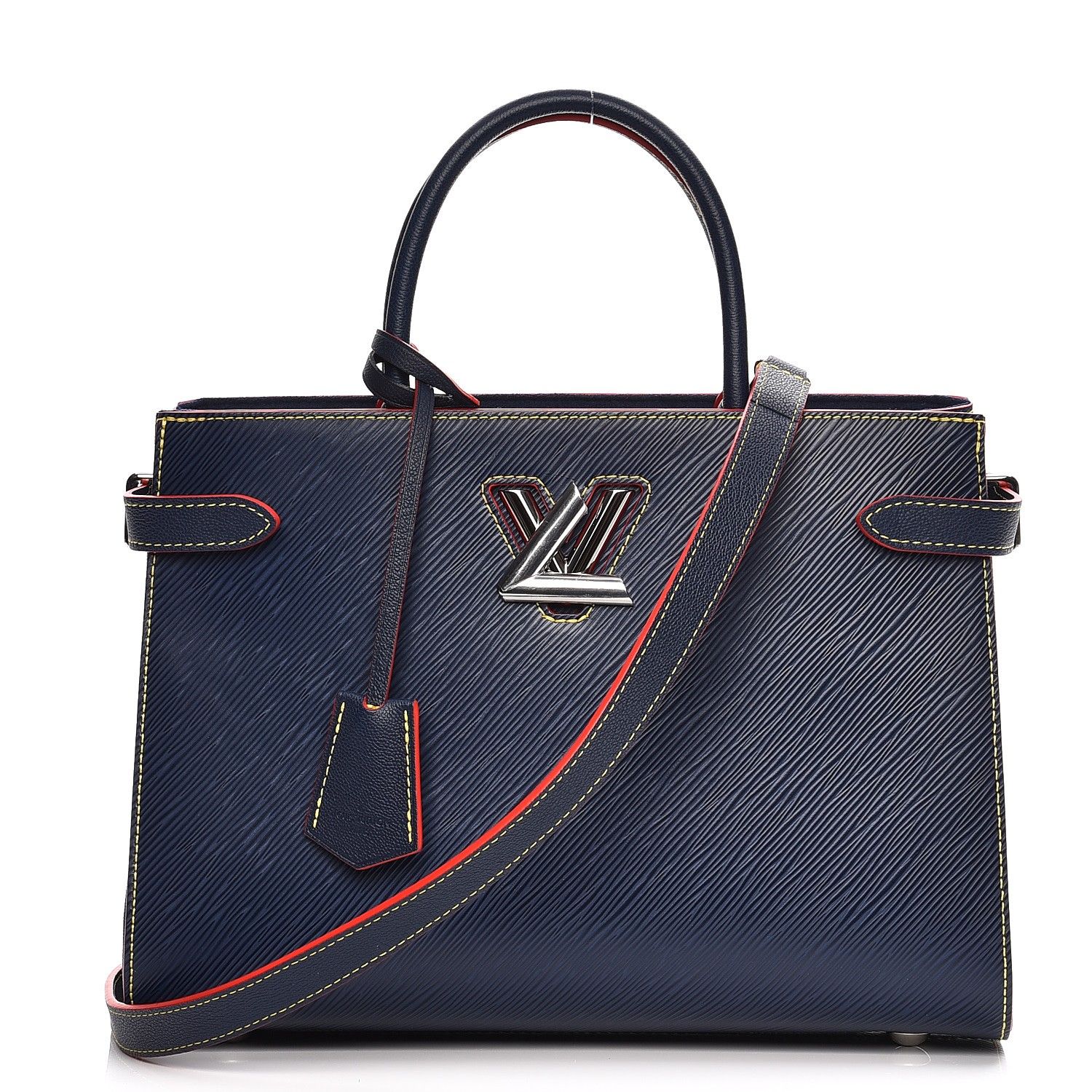 LV Twist Tote Bag in Epi Leather Indigo Blue | Luxury Designer Handbag for Women | Perfect for Work, Travel & Everyday Use
