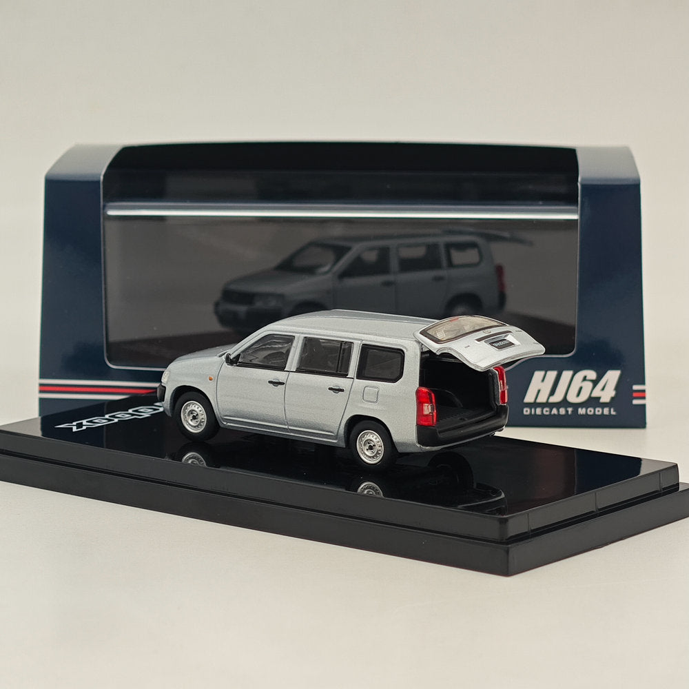 1/64 Scale Toyota Probox Van DX Silver Metallic Diecast Model Car - Hobby Japan HJ641062S - Perfect for Collectors, Display, and Miniature Car Enthusiasts