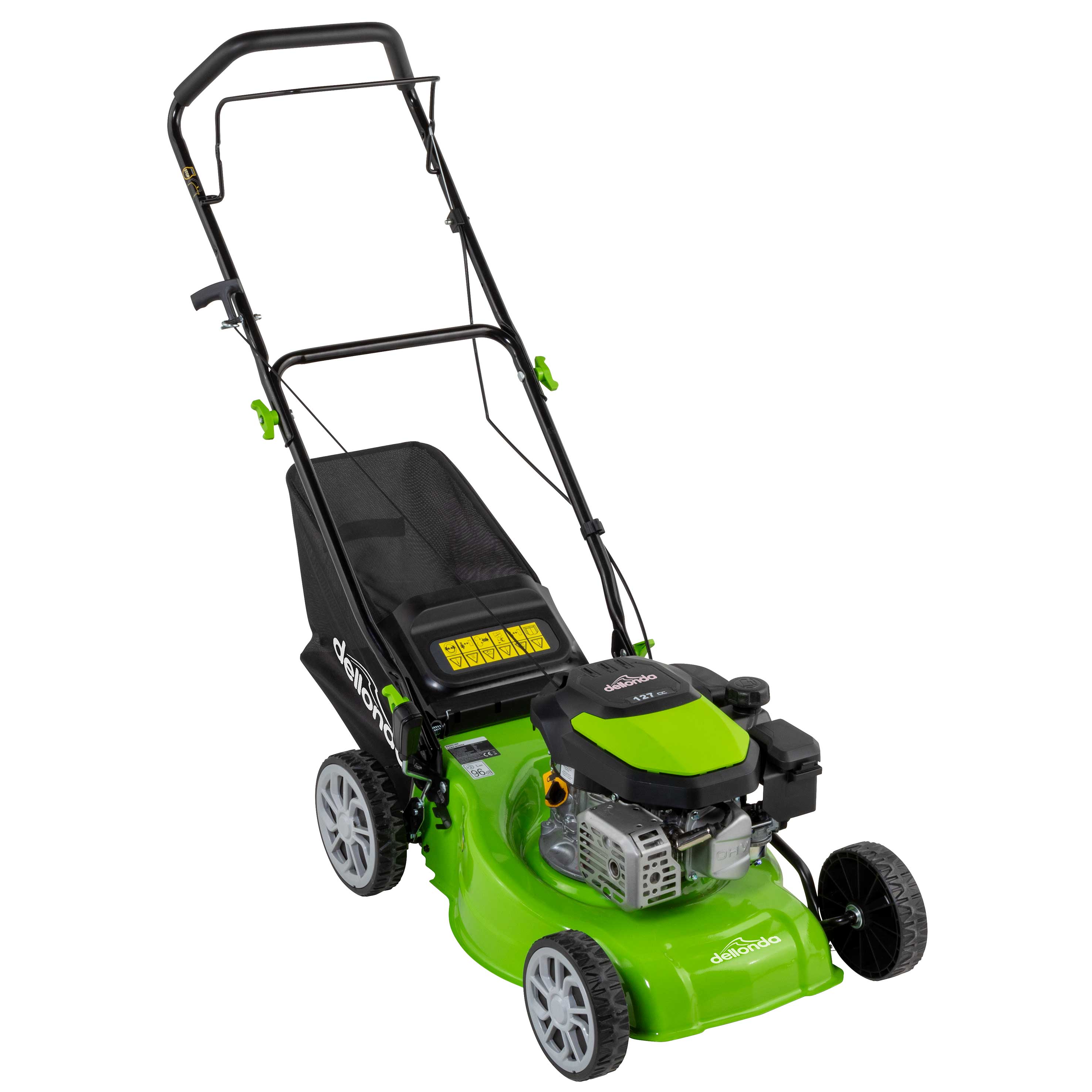 127cc 16-Inch 4-Stroke Gas Powered Push Lawn Mower - 41cm Cutting Width, Manual Start, Lightweight Design for Small to Medium Yards, Perfect for Home Garden Lawn Care and Landscaping