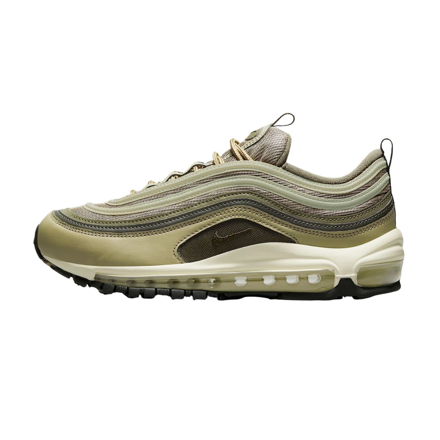 Nike Women's Air Max 97 Running Shoes - Olive/White - Size 8.5 | Comfortable Sneakers for Jogging, Gym Workouts & Casual Wear