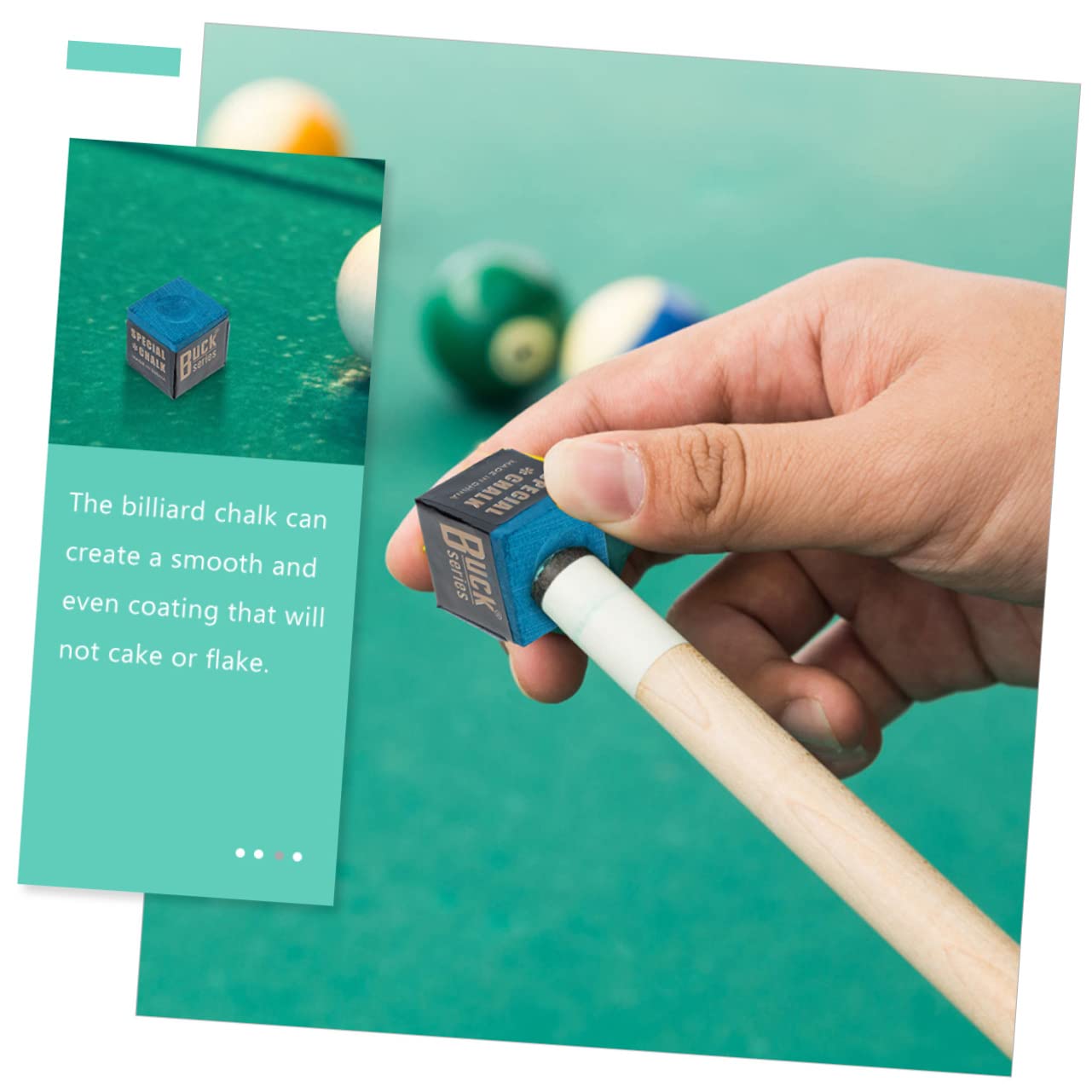 Premium CORHAD Pool Cue Chalk - 24pcs High-Grade Billiard Chalk Cubes for Smooth Shots | Non-Skid Pool Table Accessories | Perfect for Professional Play & Home Game Rooms