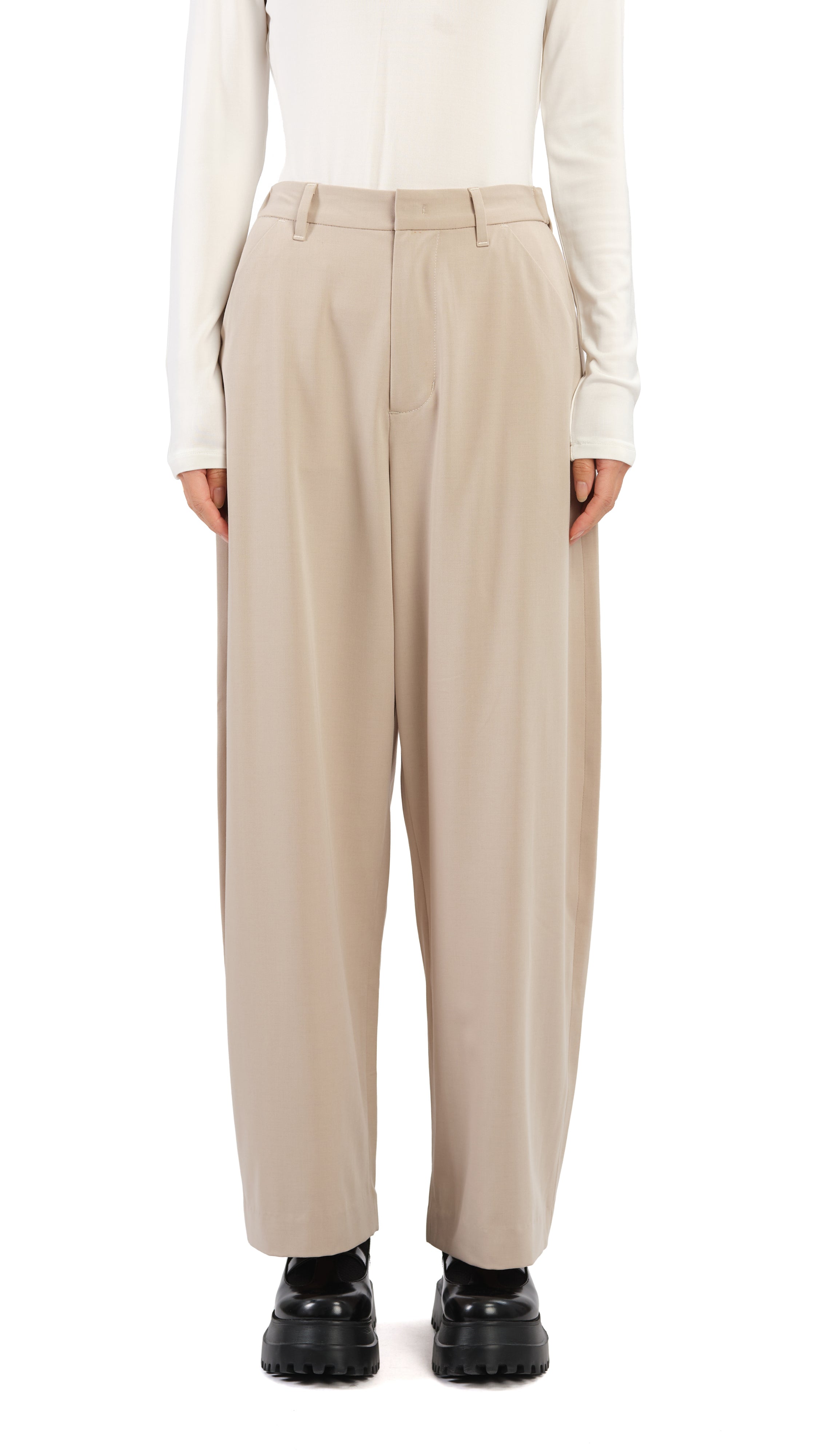 Stylish Balloon-Shaped Tailor Pants for Women - Trendy High Waist Wide Leg Trousers for Casual & Office Wear