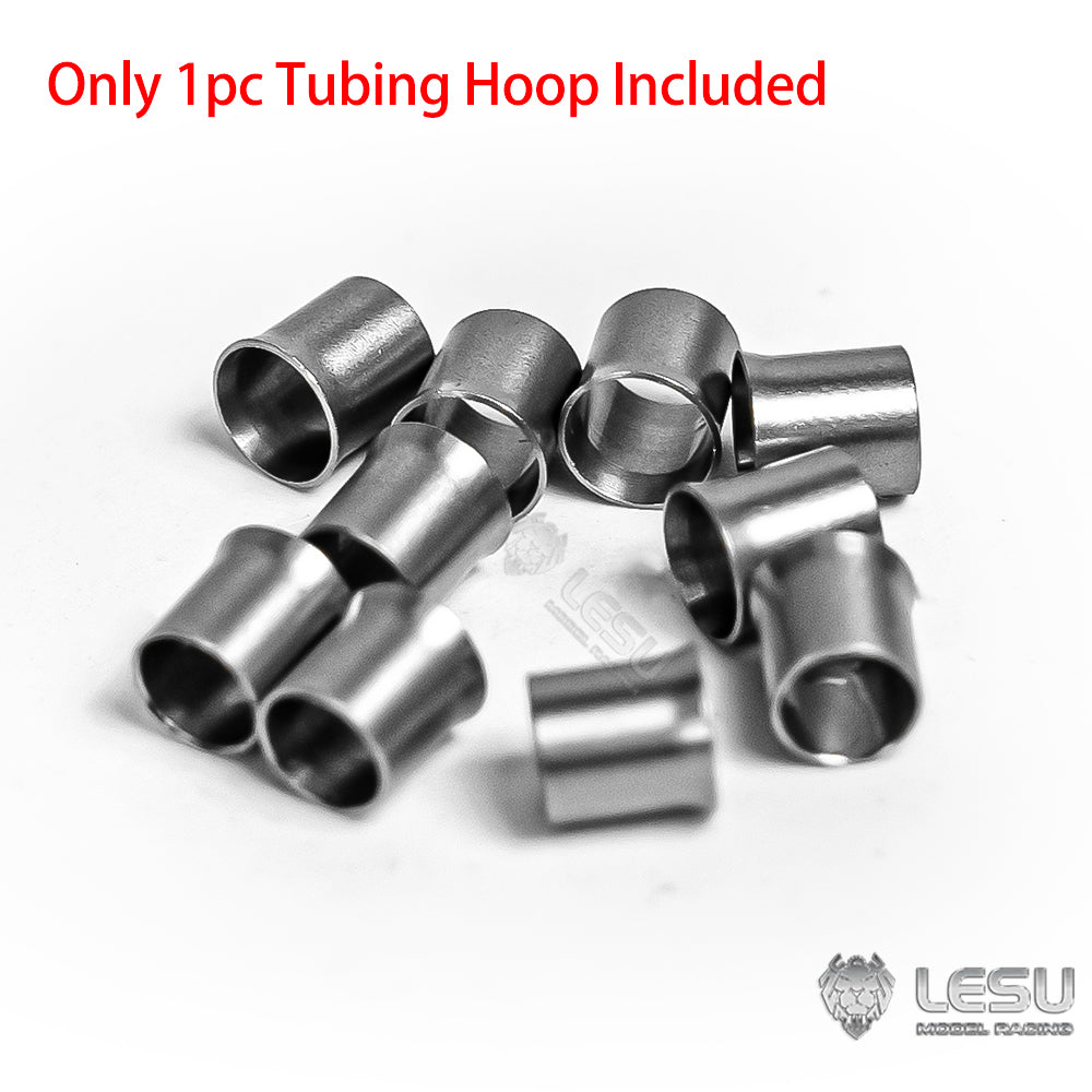 3x2mm & 2x1mm Metal Tubing Hoops - Oil Tube Clamps for 1/14 Scale RC Hydraulic Excavator Loader - Durable Construction Vehicle Accessories - Perfect for RC Model Building and Radio Control Construction Projects