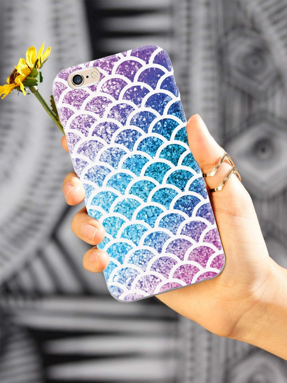 Inspired Cases - iPhone 11 Pro Max Case - 3D Textured Protective Phone Cover for Apple iPhone 11 Pro Max - Mermaid Scales Rainbow Design - Shockproof & Anti-Scratch - Perfect for Daily Use, Travel, and Outdoor Activities