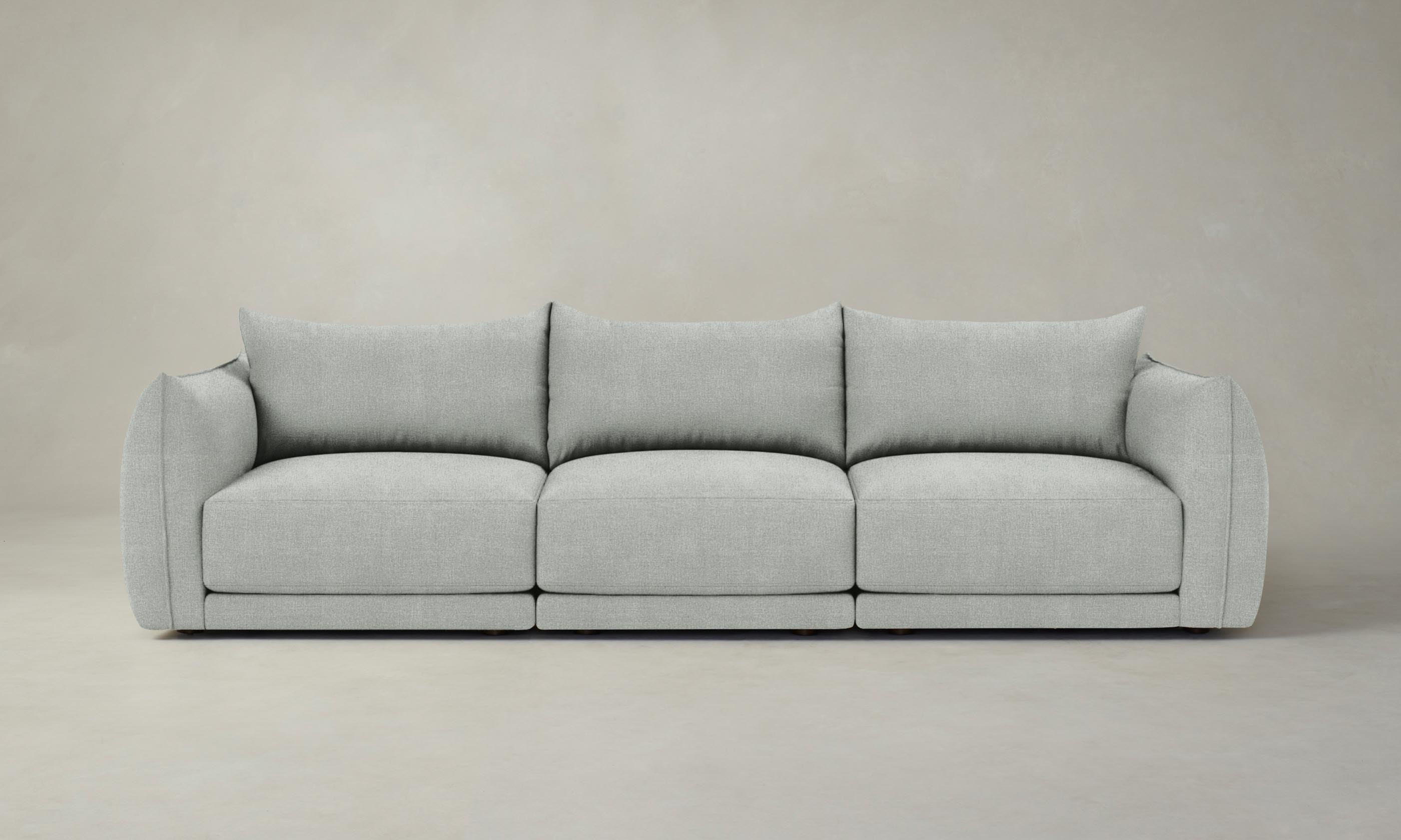 The Jones Modular Sofa - Performance Mélange Weave in Seaglass Color | Modern Sectional Couch for Living Room, Lounge & Office Spaces